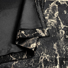 Opulent Dreams Greek Key Velvet Curtain Pair - Heavyweight with Luxury Foil Print - Room Darkening Eyelet - Fully Lined for Thermal Insulation, Includes Two Tiebacks