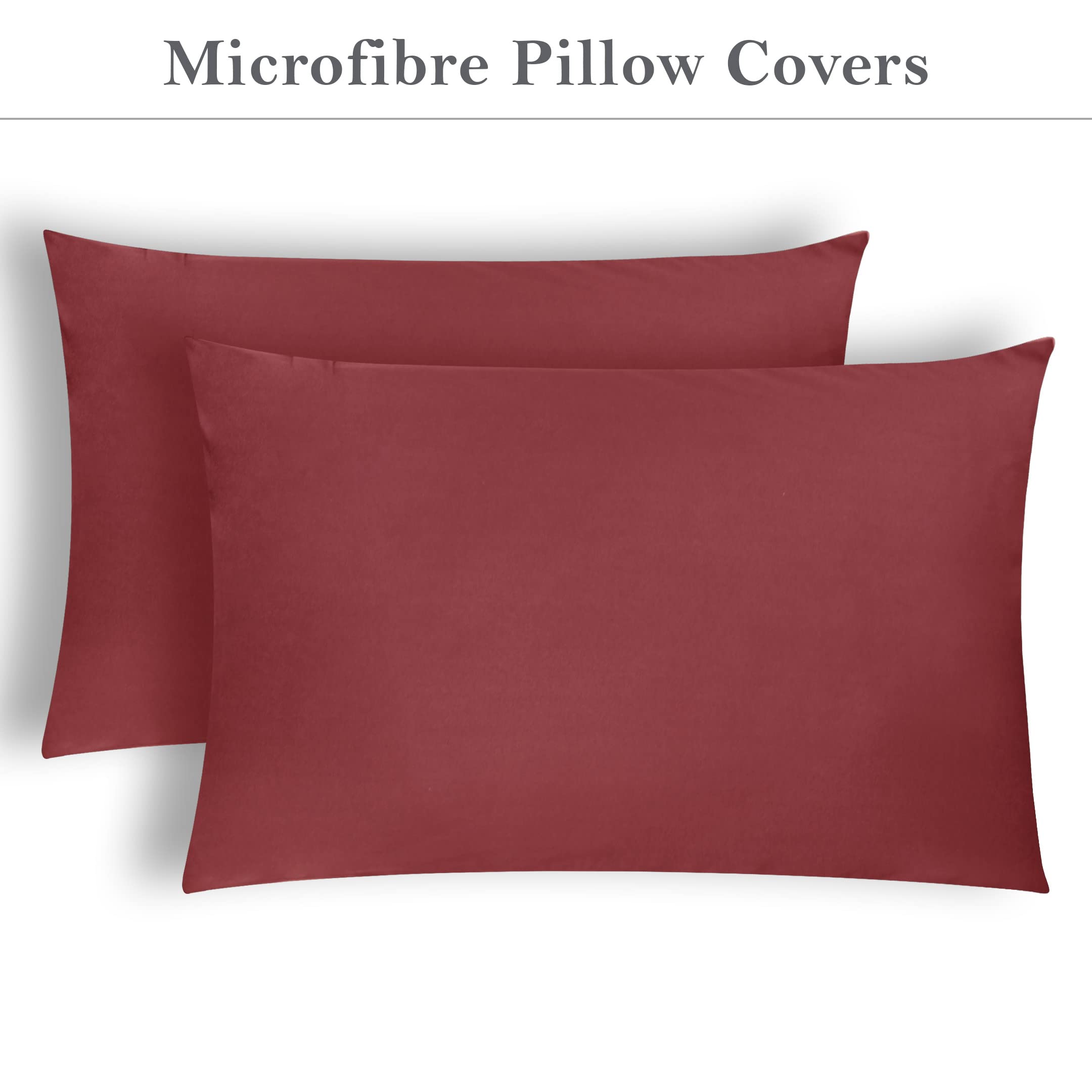 Premium Brushed Microfibre Pillowcases – Set of 2