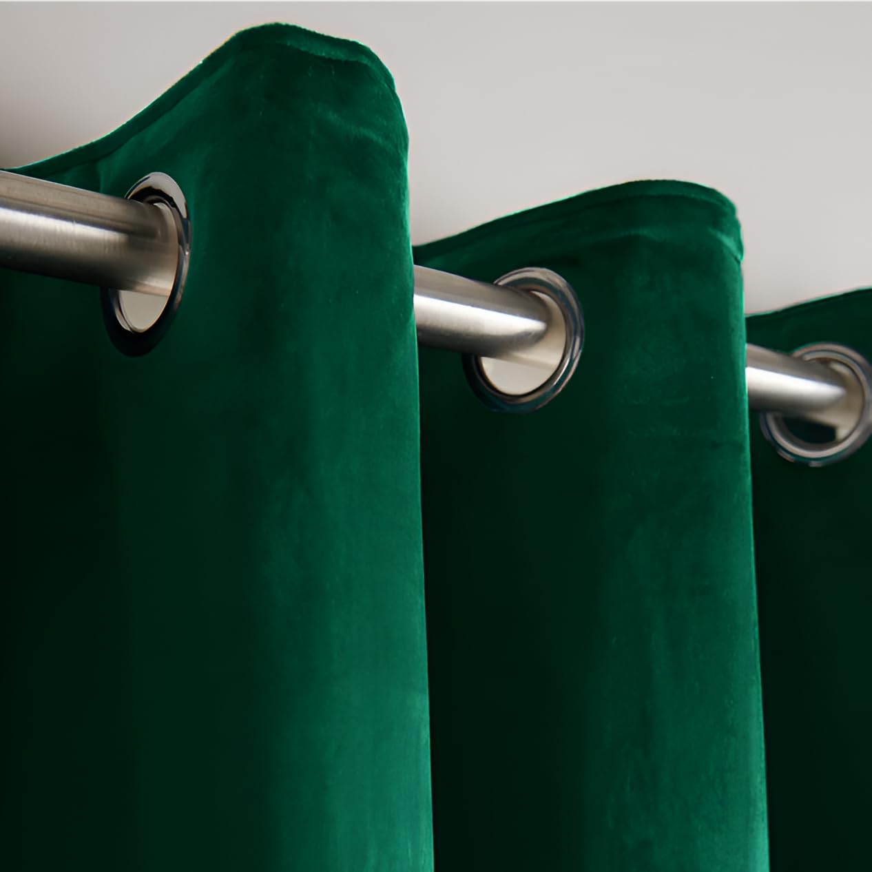 Opulent Dreams Crushed Velvet Curtains - Fully Lined & Room Darkening - Eyelet Ring Top for Bedroom & Living Room - Includes Two Tie Backs - Pair of Panels