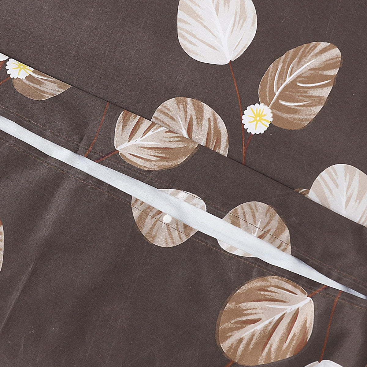 Living Premium Dark Brown 4-Piece Microfiber Duvet Set