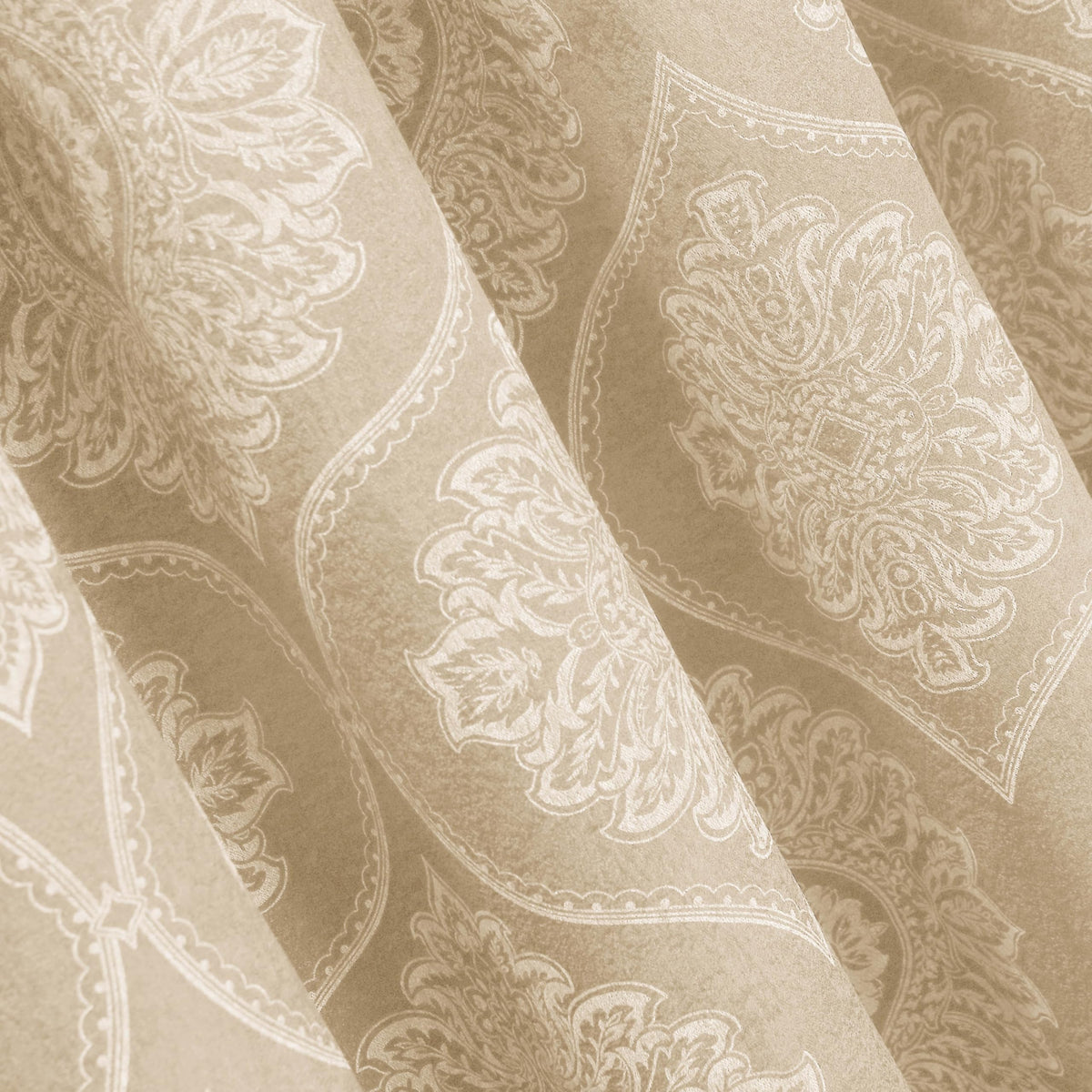 Premium Damask Room Darkening Curtains – Pair