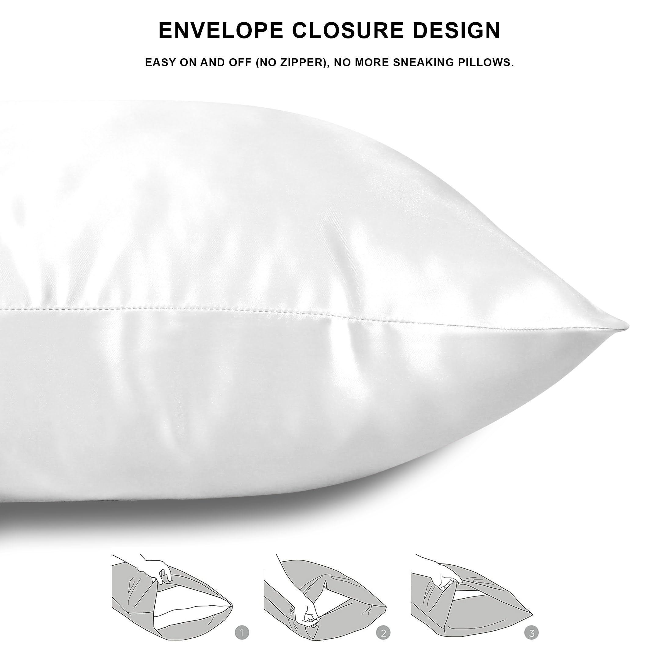 Luxury Satin Pillowcases – Set of 2