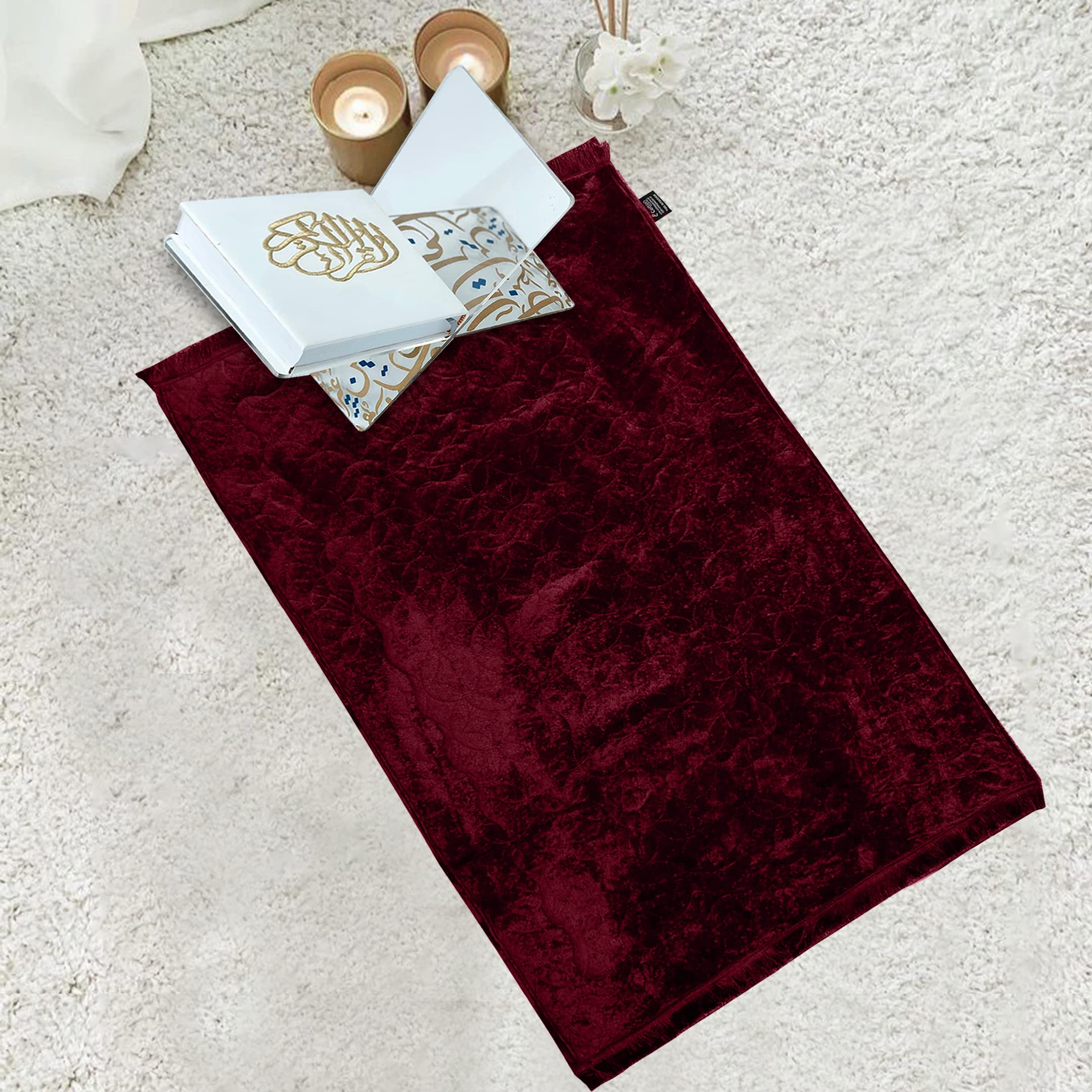Luxury Crushed Velvet Prayer Rug