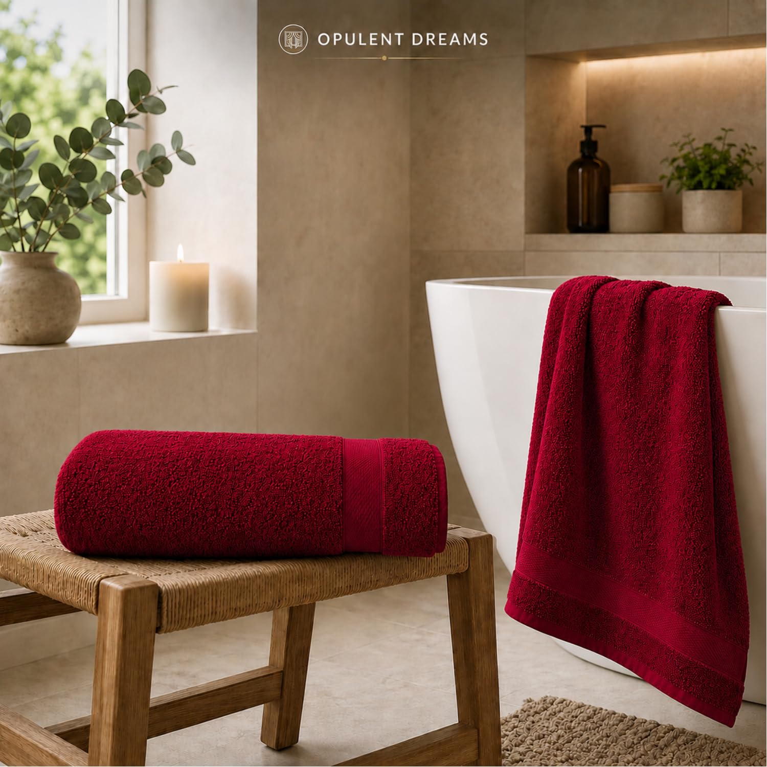 Luxury 100% Egyptian Cotton Towel Set – Beige, Super Soft & Quick-Dry