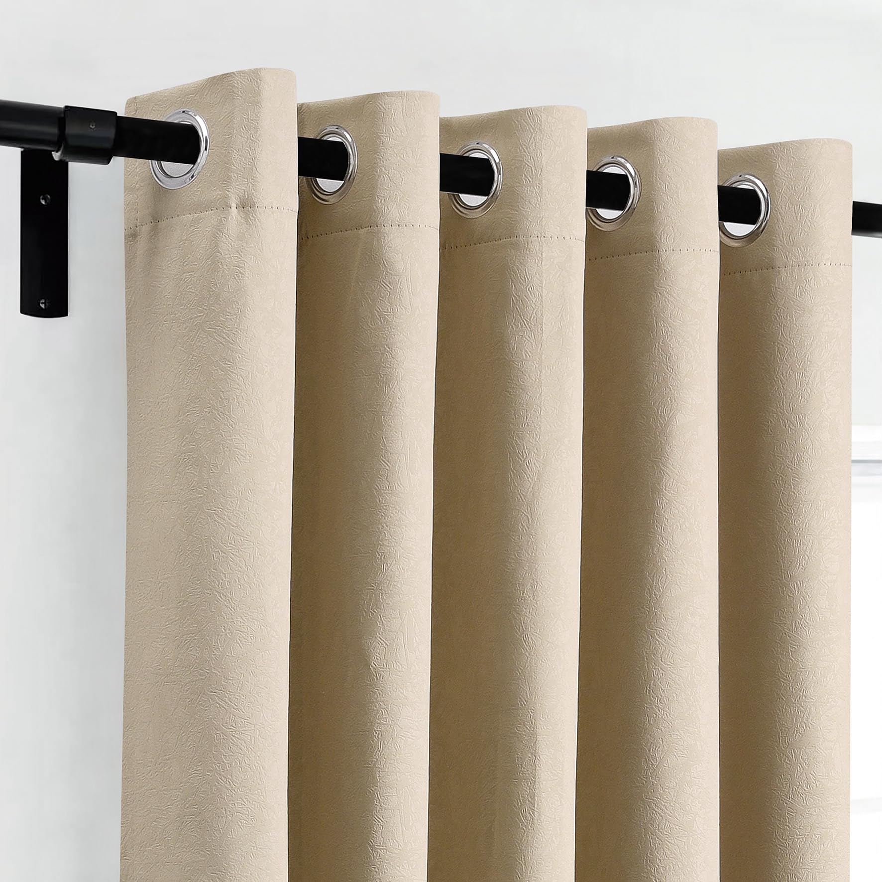 Luxury Embossed Leaf Jacquard Blackout Curtains