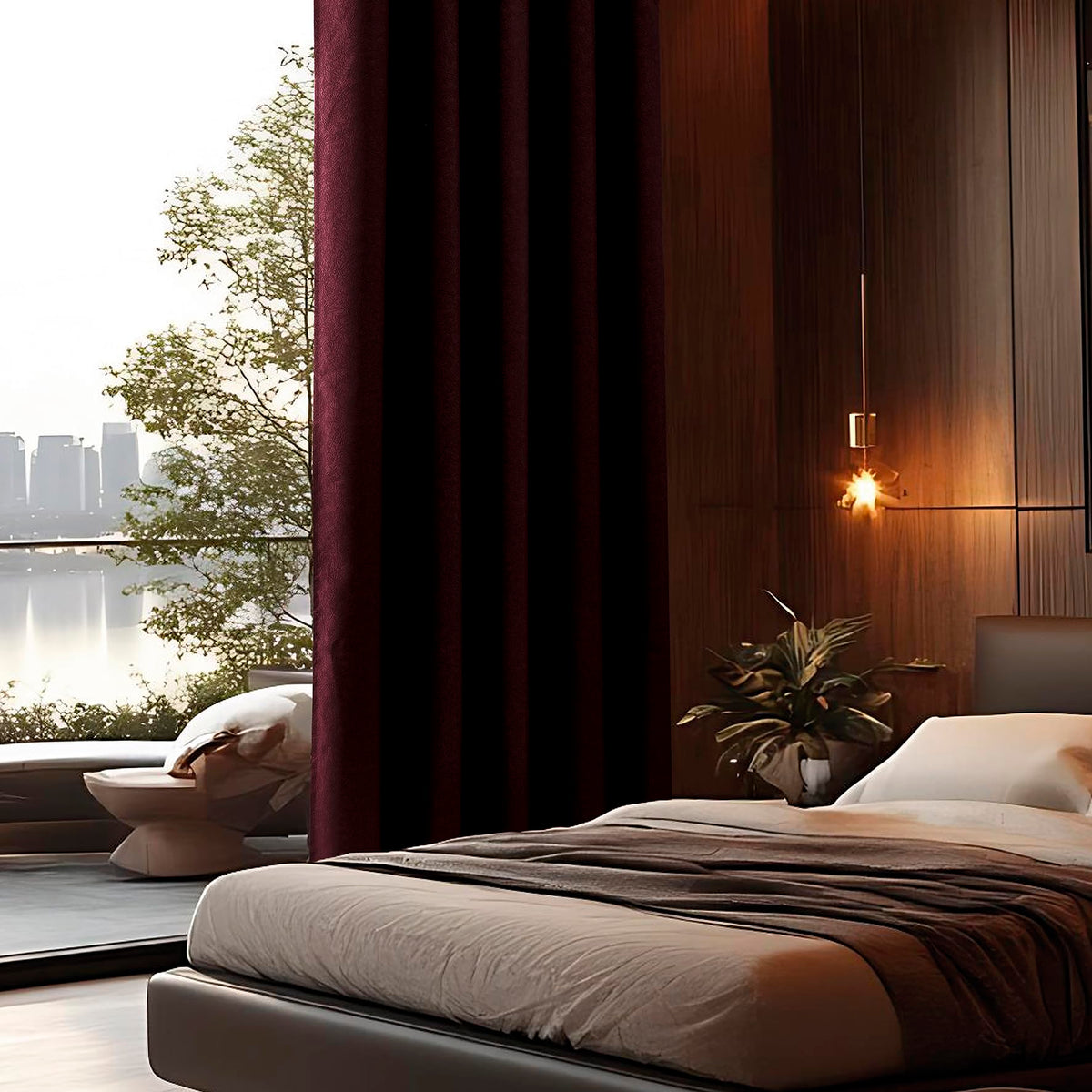 Luxury Embossed Leaf Jacquard Blackout Curtains