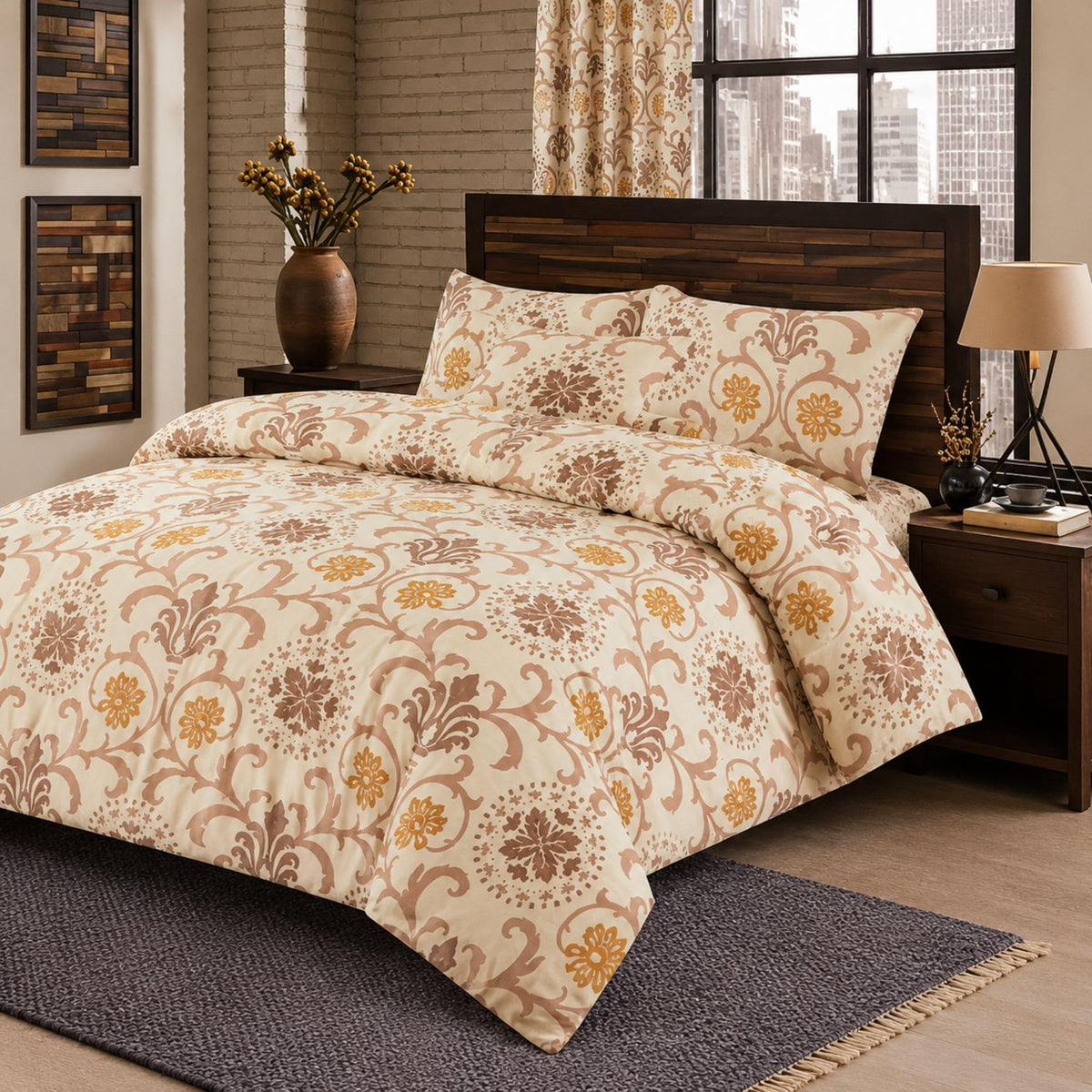 Living Premium Floral Duvet & Bedding Set