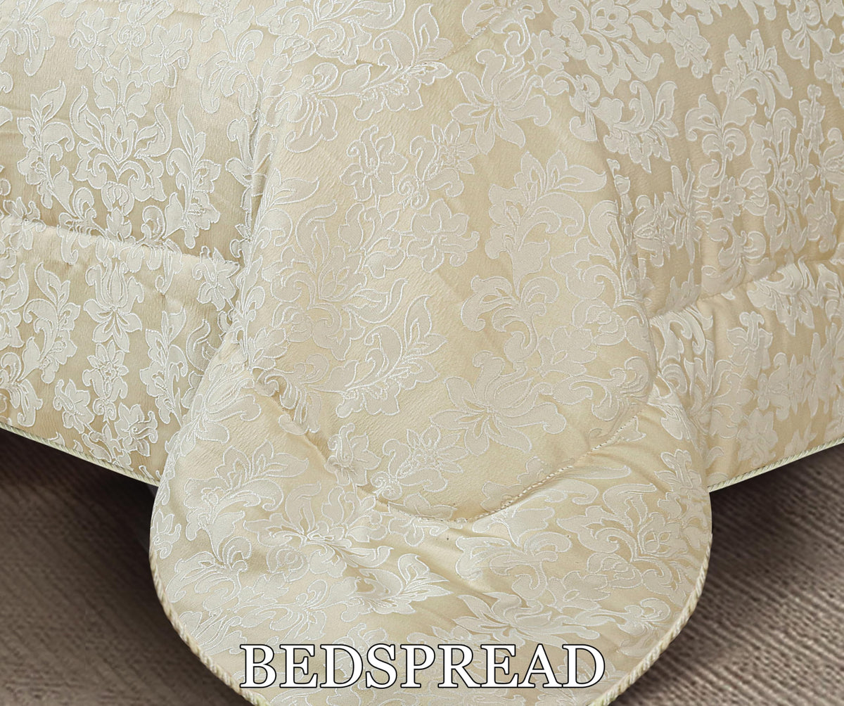 Living Luxury Jacquard Floral Comforter Set – 3pc
