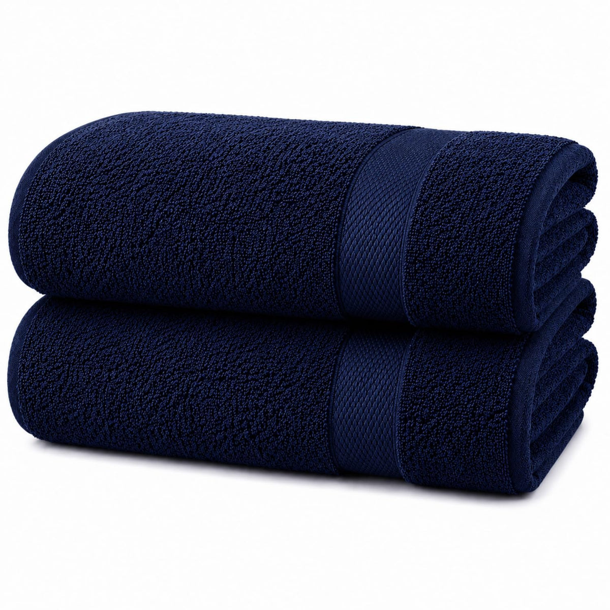 100% Egyptian Cotton Towel Set Navy  – Luxury Soft, Highly Absorbent & Quick Dry