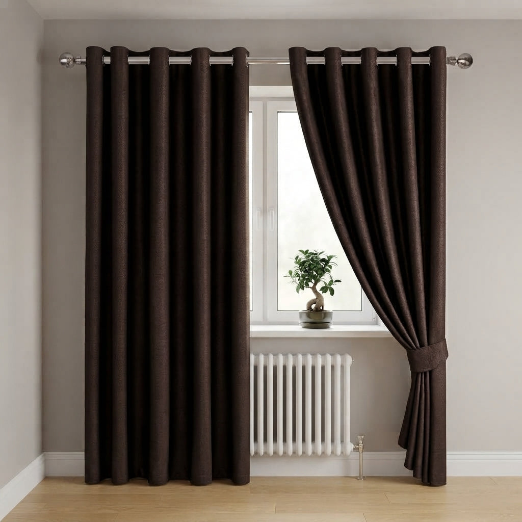 Embossed Luxury Textured Blackout Curtains