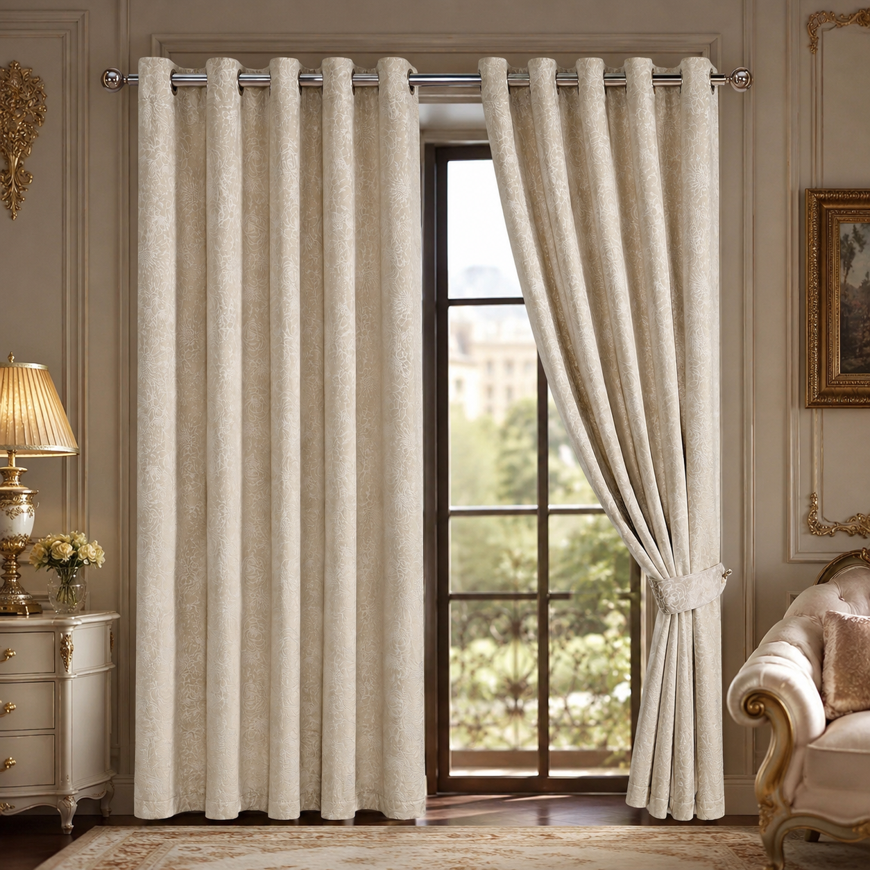Daisy Luxury Textured Blackout Curtains