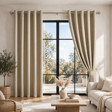 Luxury Embossed Leaf Jacquard Blackout Curtains