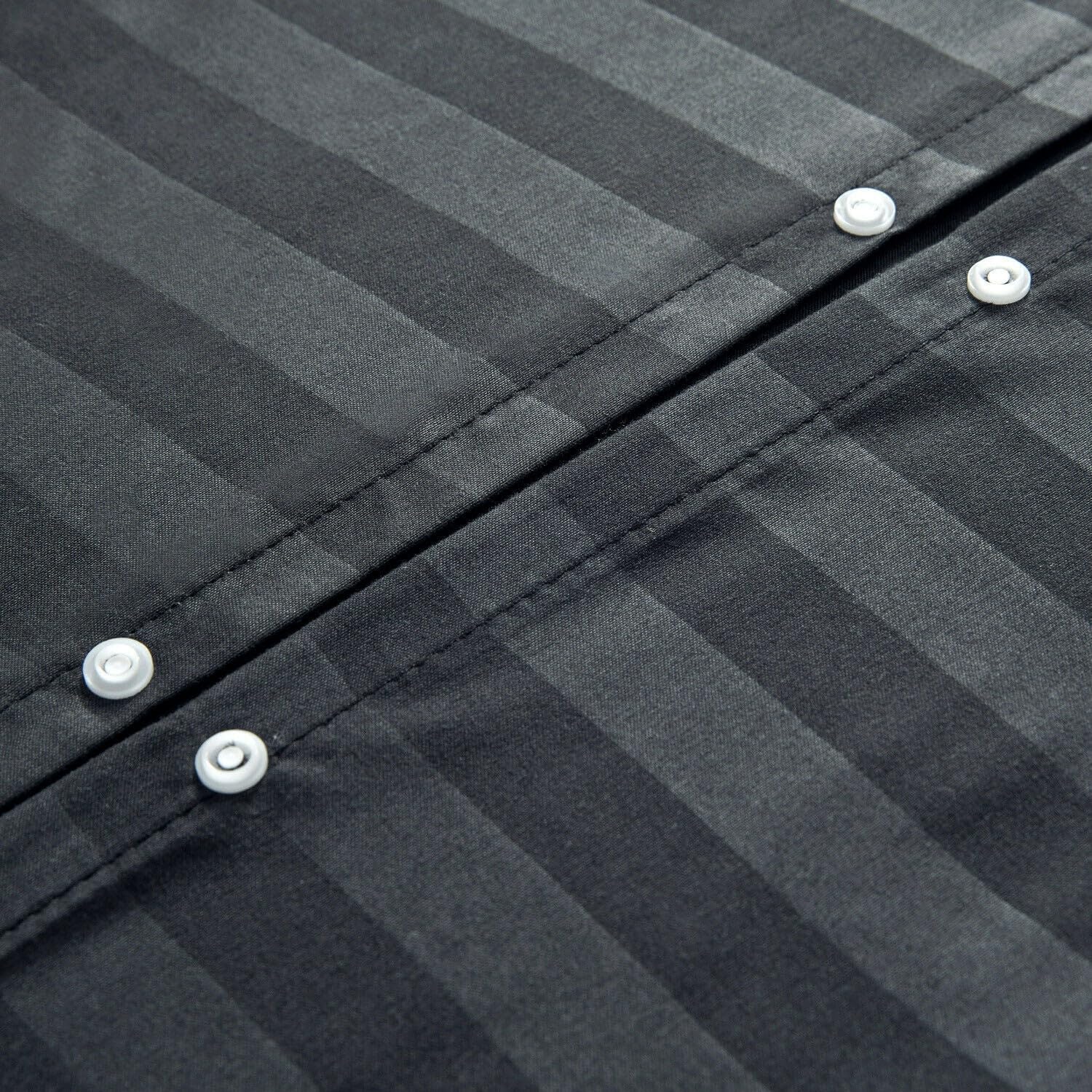 Opulent Living Duvet Cover Set With Pillowcases, Soft Egyptian Cotton Microfiber Bedding Set, Striped Quilt Cover Set, Breathable Easy Care Bedding