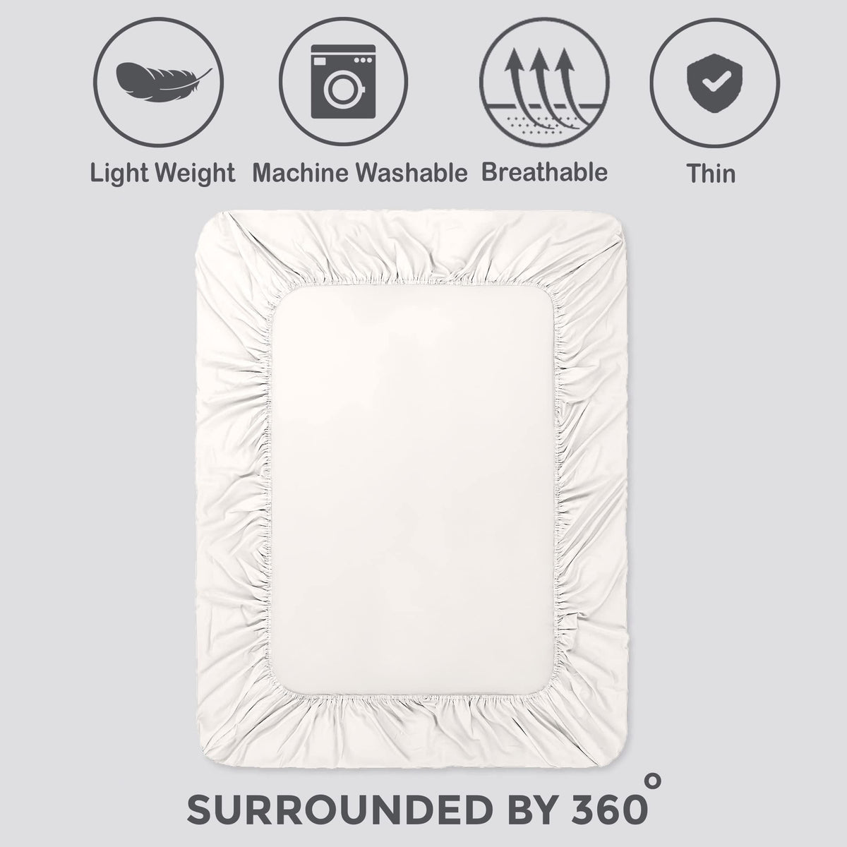 Premium 25cm Deep Microfiber Fitted Sheet