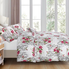 Opulent Living Duvet Cover Set With Fitted Sheet & Pillowcases,4 Piece Microfiber Soft Breathable Bedding Set, Machine Washable, Wrinkle Resistant, Single Double, King - Multicolor