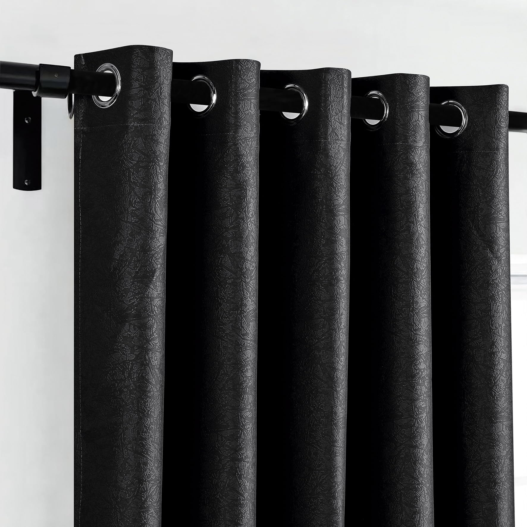 Luxury Embossed Leaf Jacquard Blackout Curtains