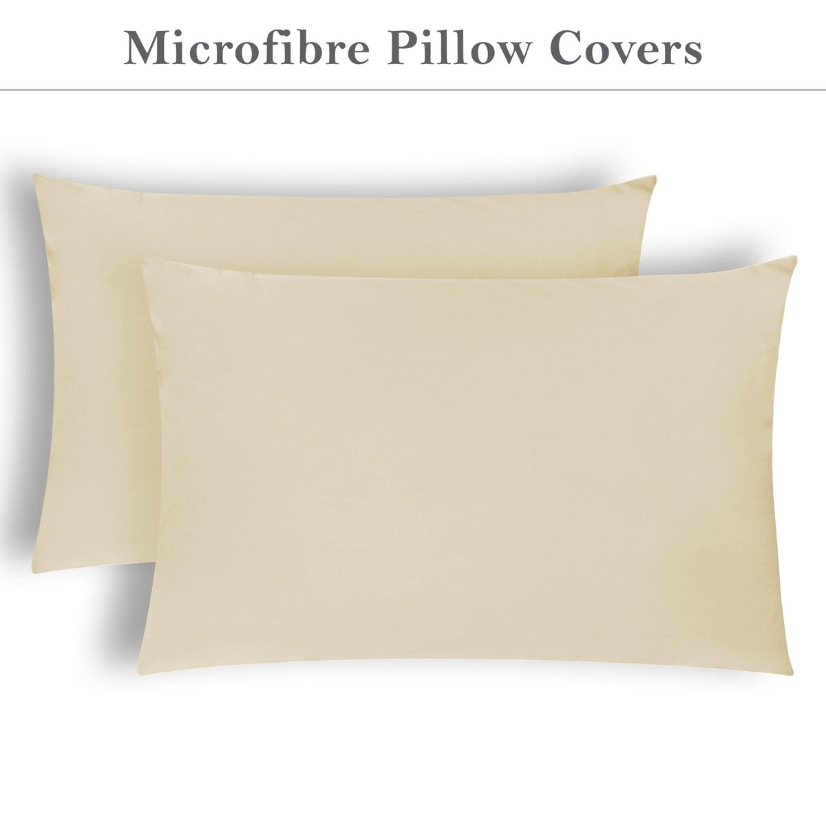 Premium Brushed Microfibre Pillowcases – Set of 2