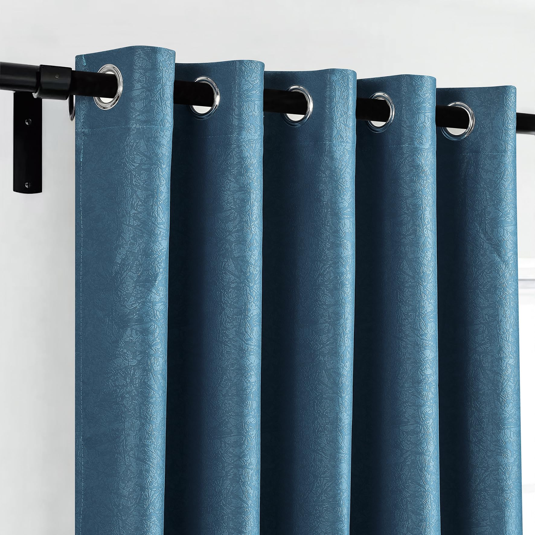 Luxury Embossed Leaf Jacquard Blackout Curtains