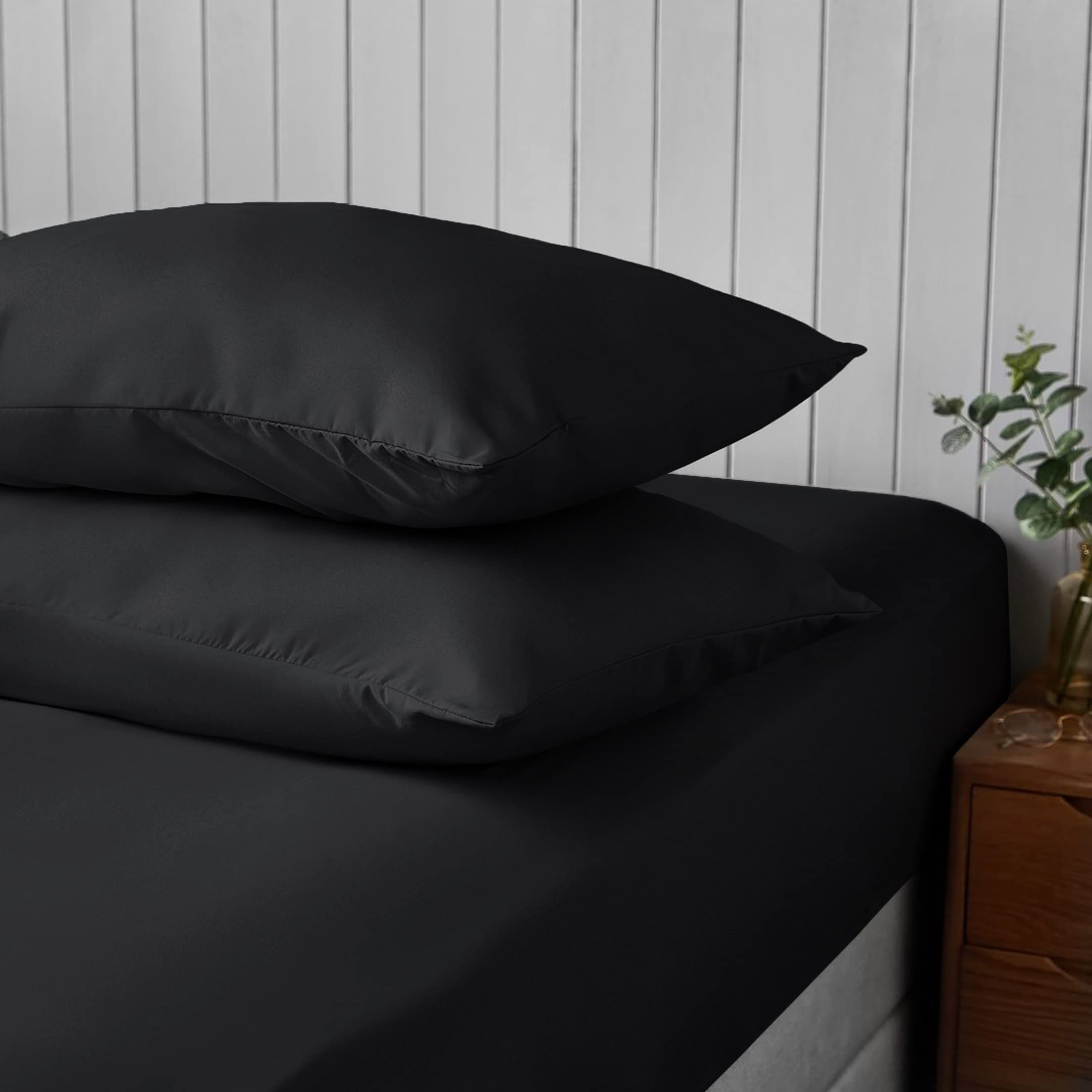 Premium Brushed Microfibre Pillowcases – Set of 2
