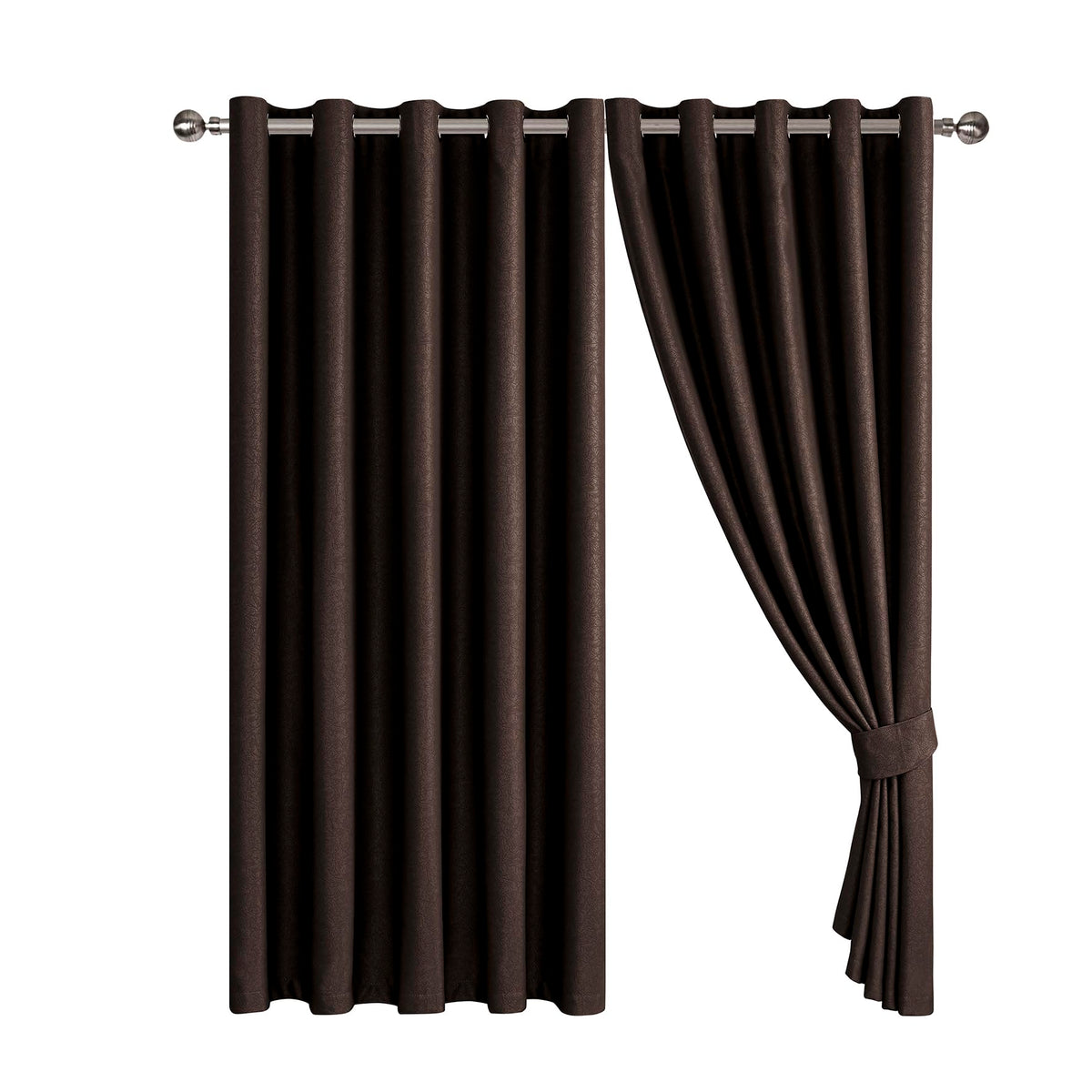 Luxury Embossed Leaf Jacquard Blackout Curtains