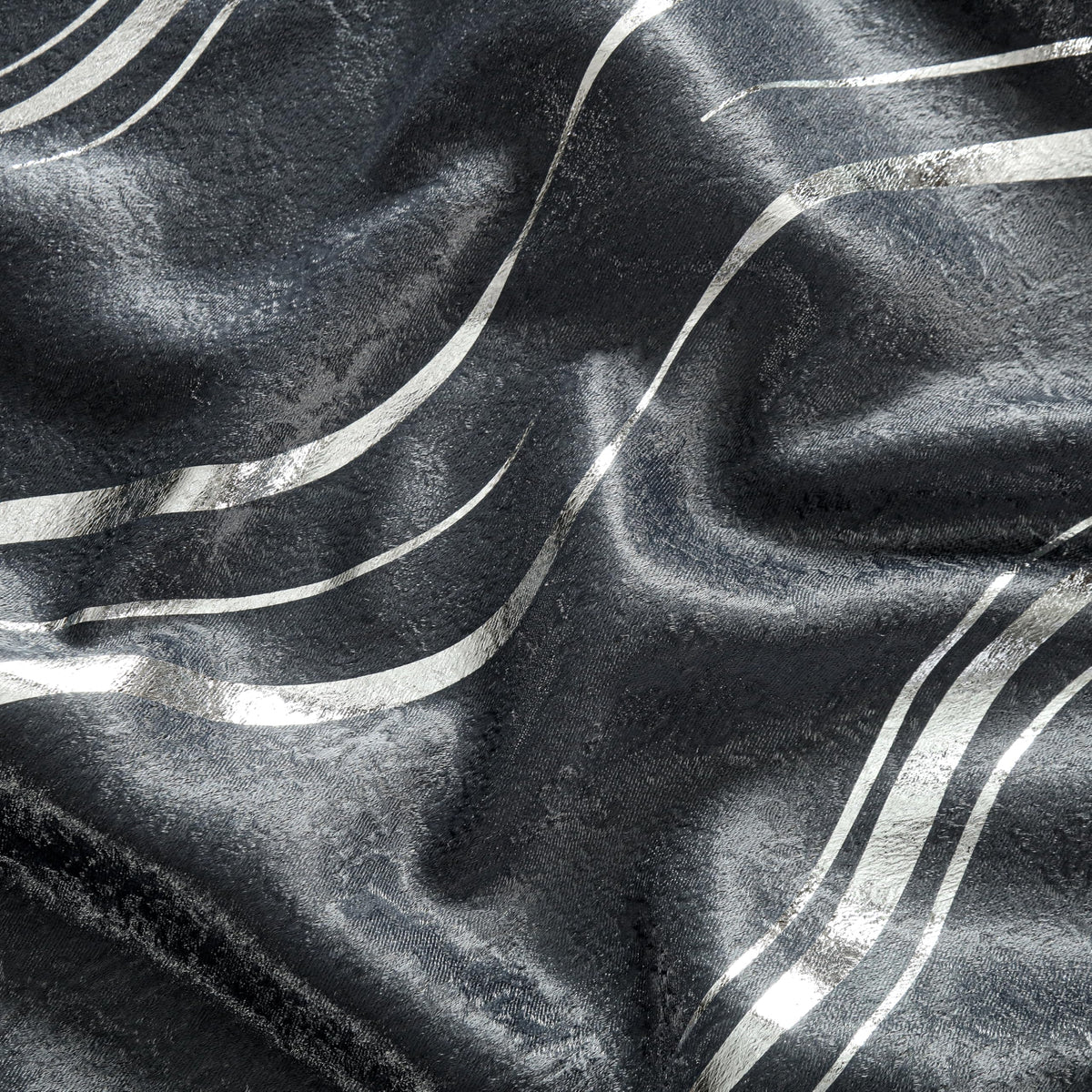 Premium Silver Wave Room Darkening Curtains – Pair