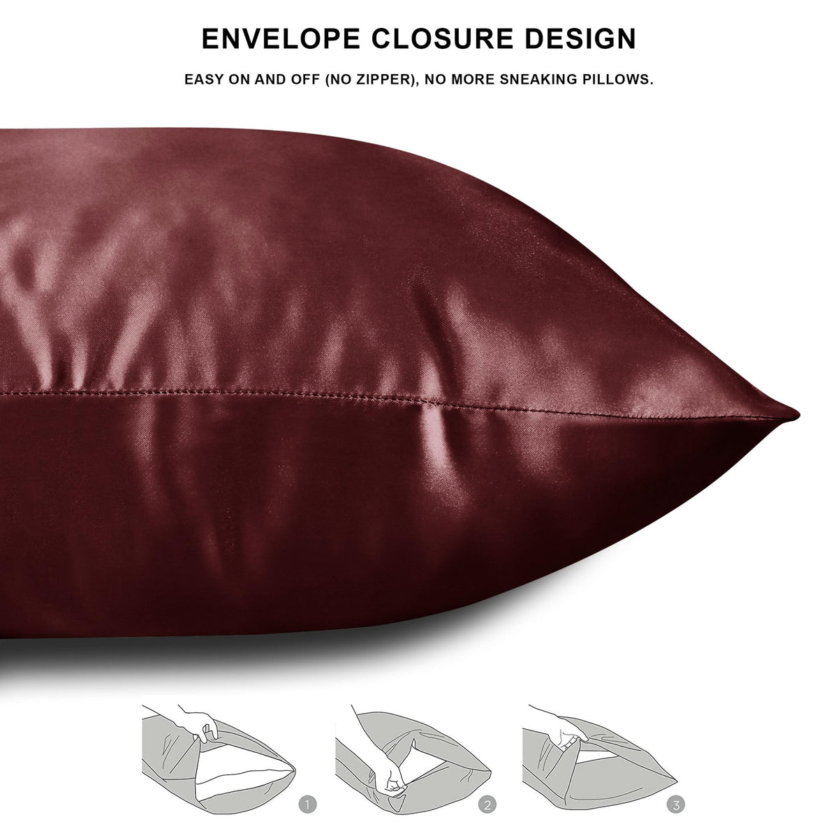Luxury Satin Pillowcases – Set of 2