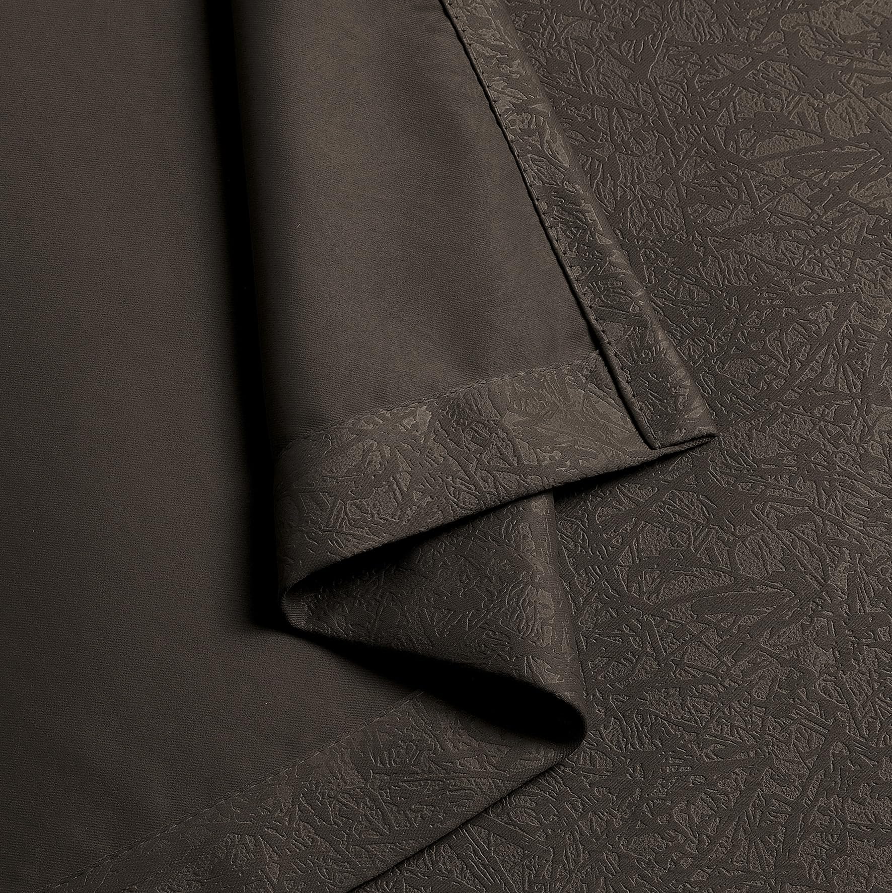 Luxury Embossed Leaf Jacquard Blackout Curtains