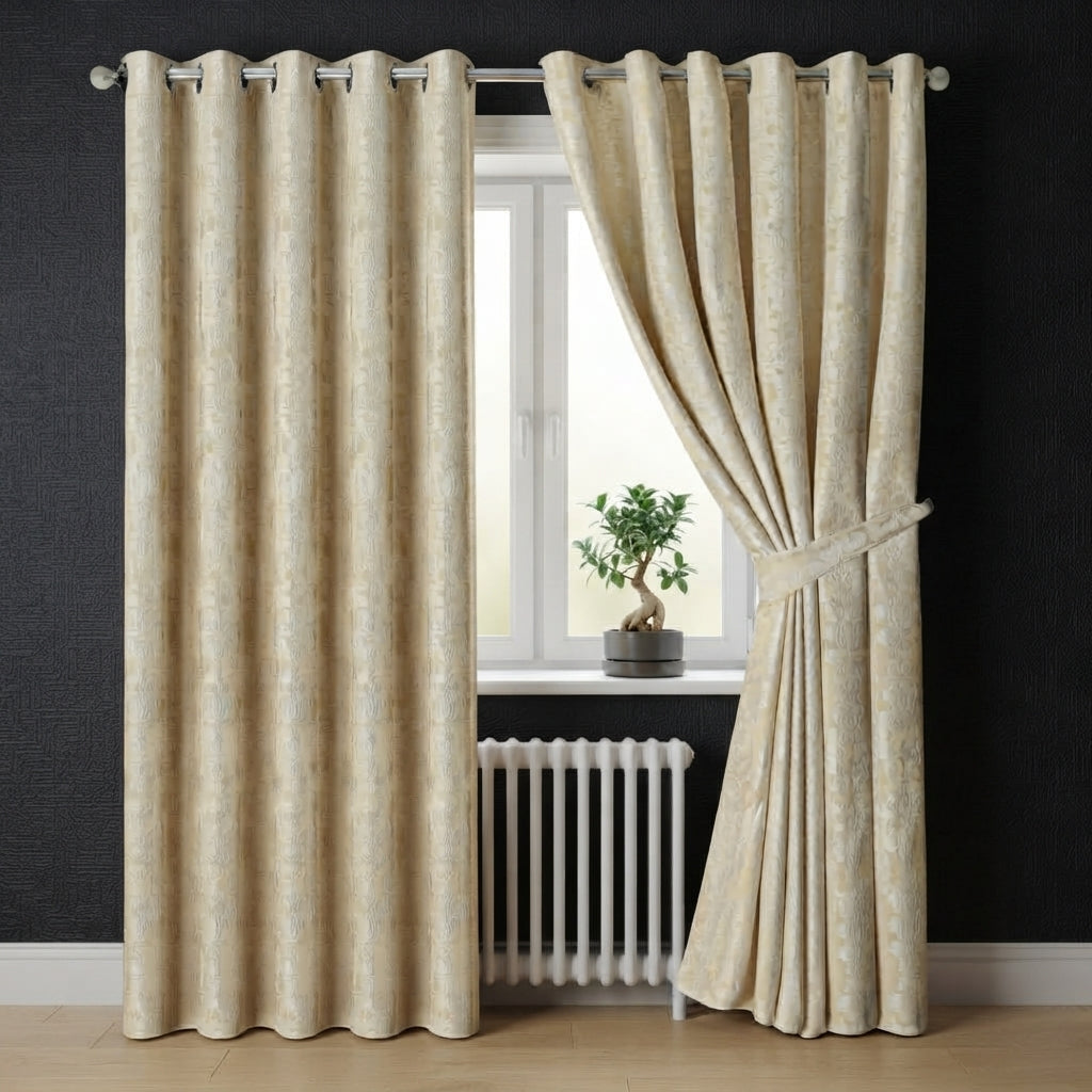 Diana Luxury Floral Blackout Curtains