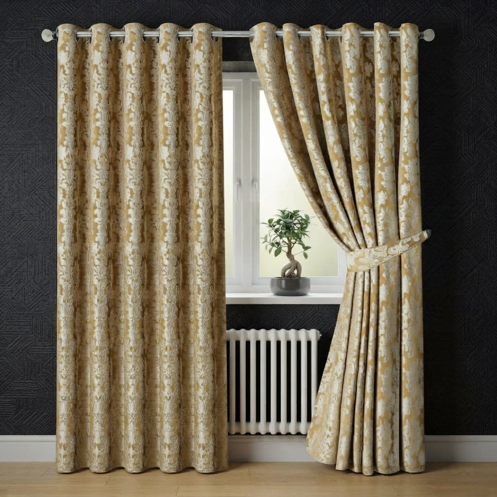 Diana Luxury Floral Blackout Curtains