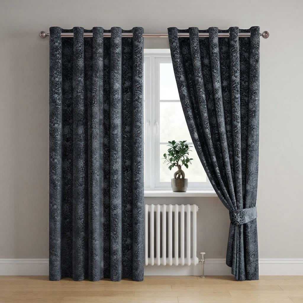 Daisy Luxury Textured Blackout Curtains