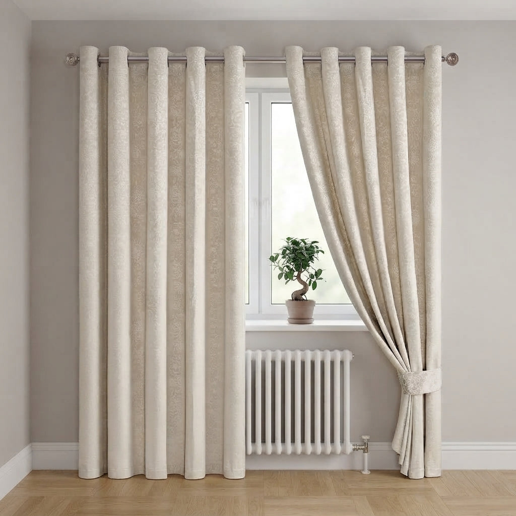 Daisy Luxury Textured Blackout Curtains