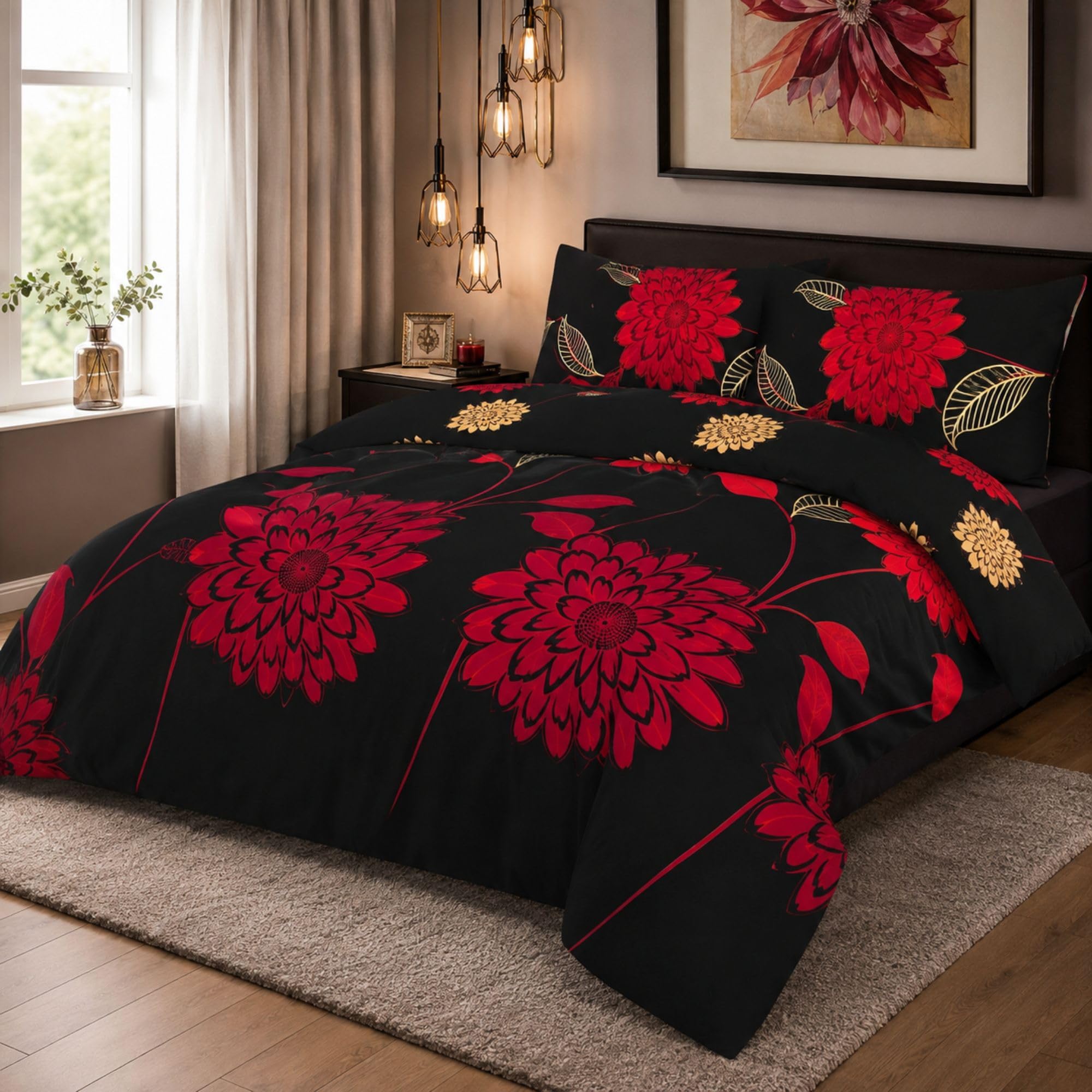 Living Premium Floral Duvet & Bedding Set