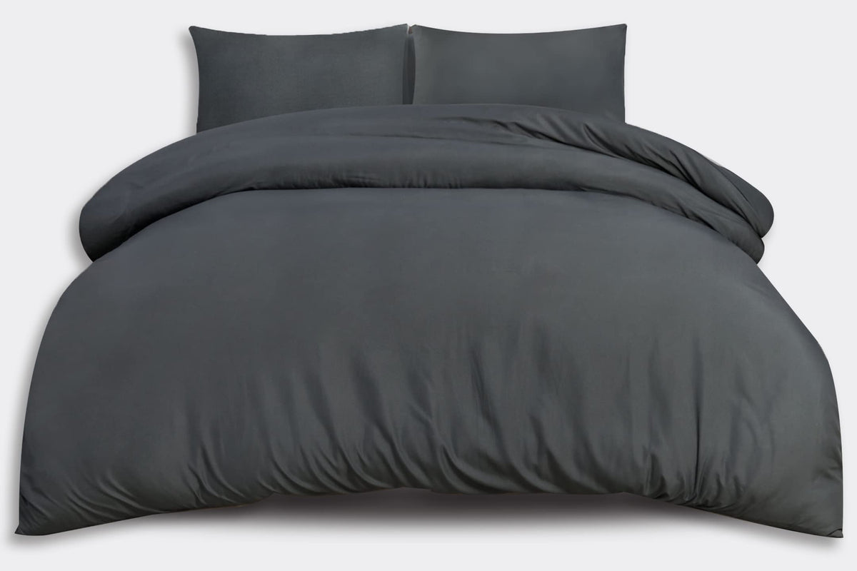 Living Premium Navy Microfibre Duvet Set