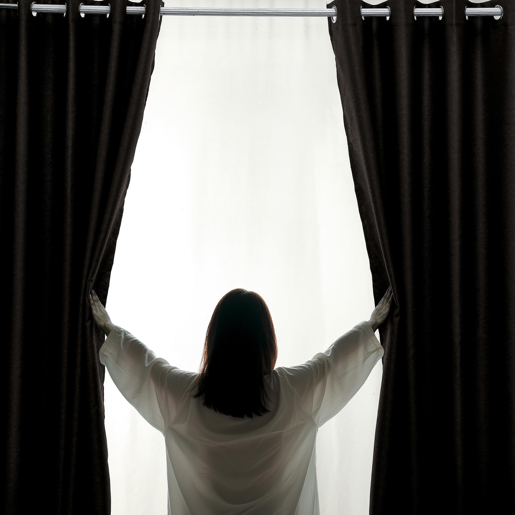 Blackout Curtains Embossed Leaf Jacquard