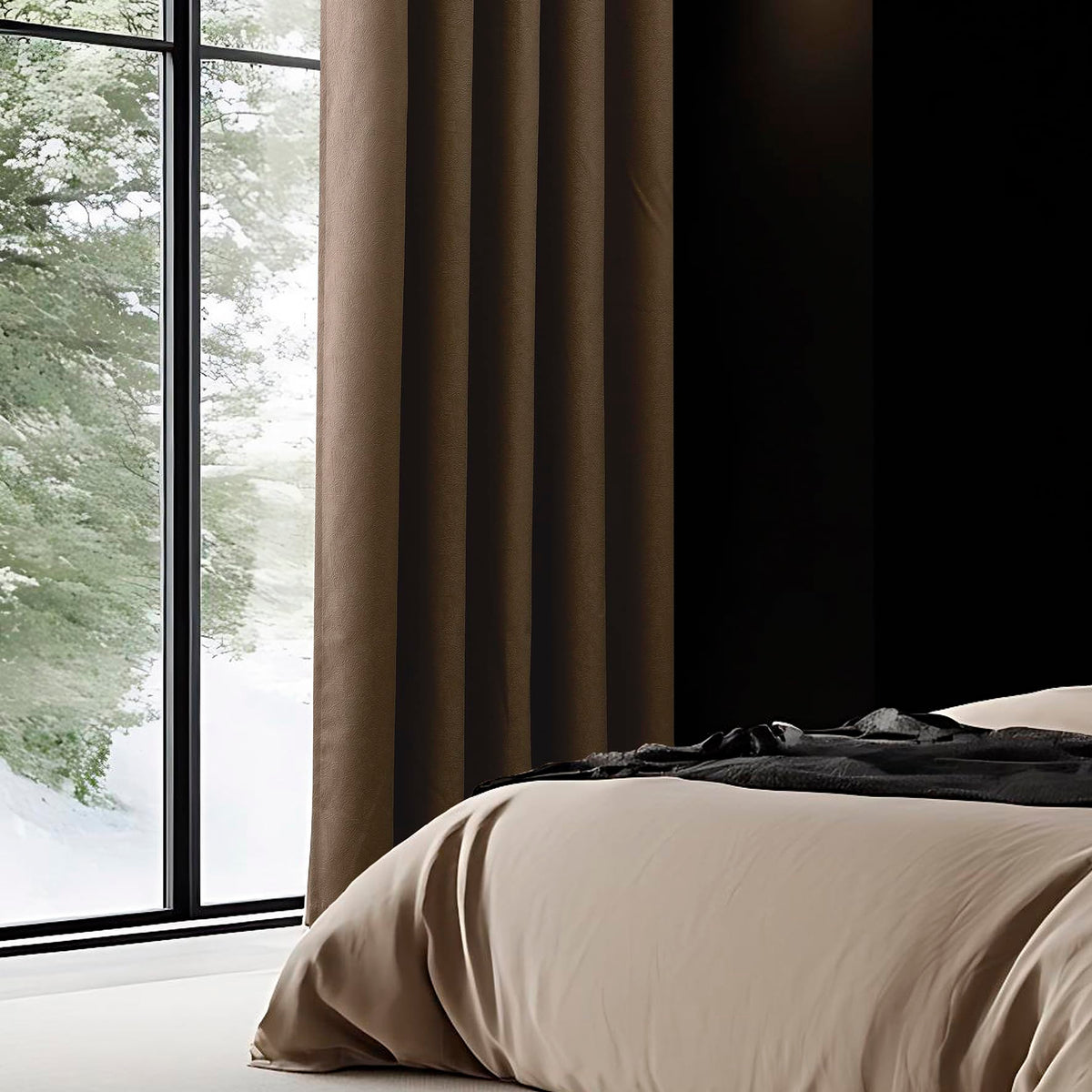 Luxury Embossed Leaf Jacquard Blackout Curtains
