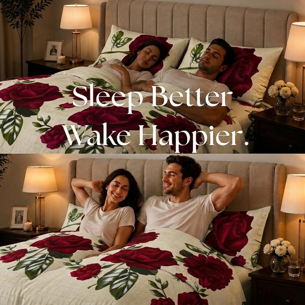 Living Premium Floral Bedding Set Pillowcase Set