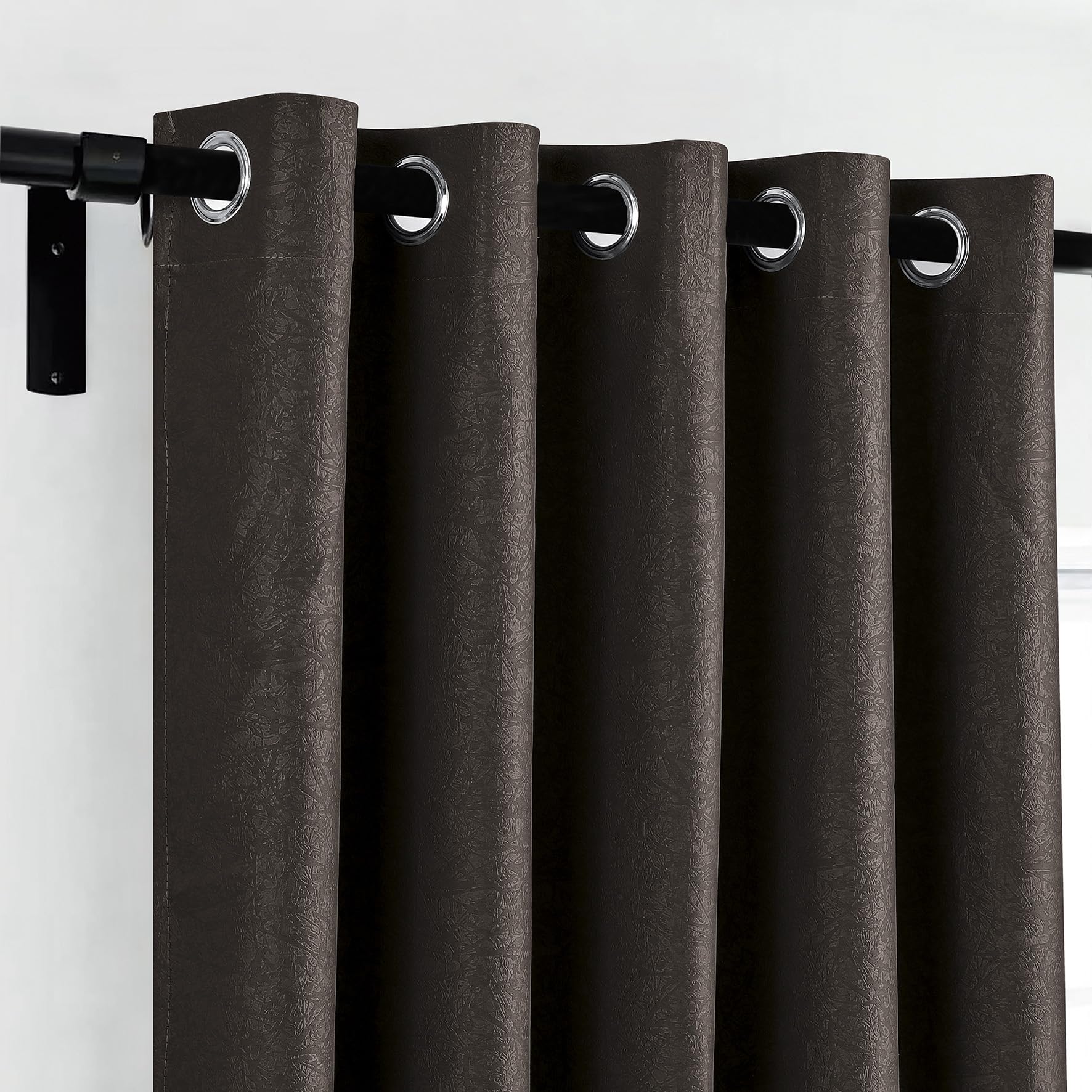 Luxury Embossed Leaf Jacquard Blackout Curtains