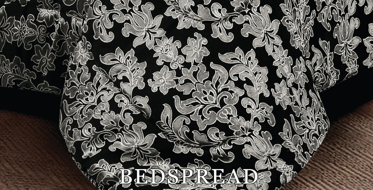Living Luxury Jacquard Floral Comforter Set – 7pc