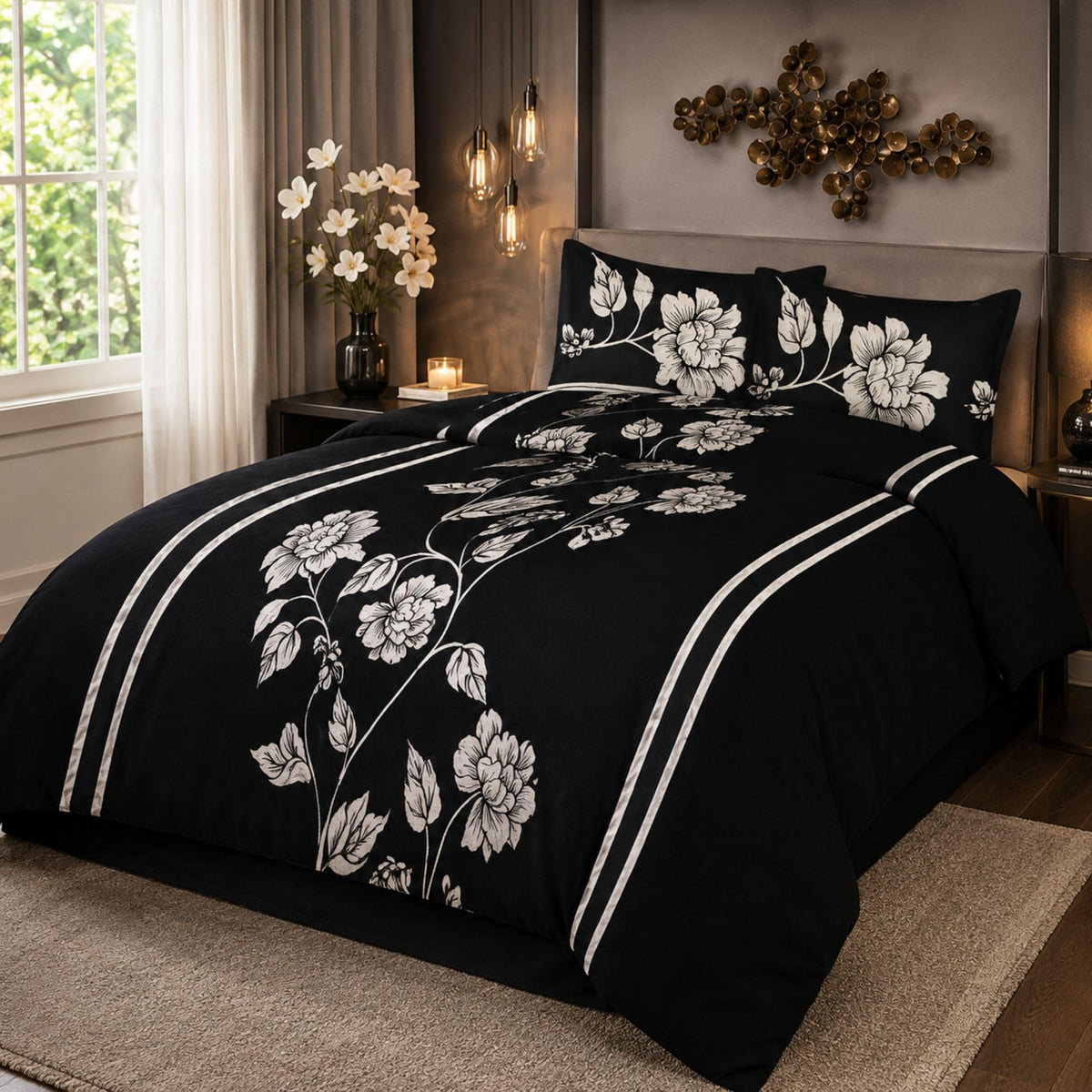 Living Luxury Floral Duvet & Bedding Set