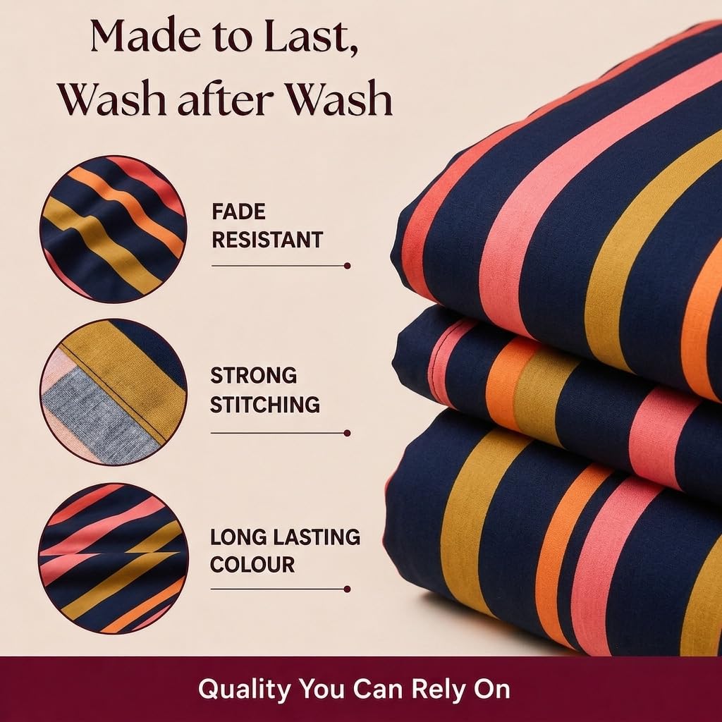 Living Luxury Striped Duvet & Bedding Set