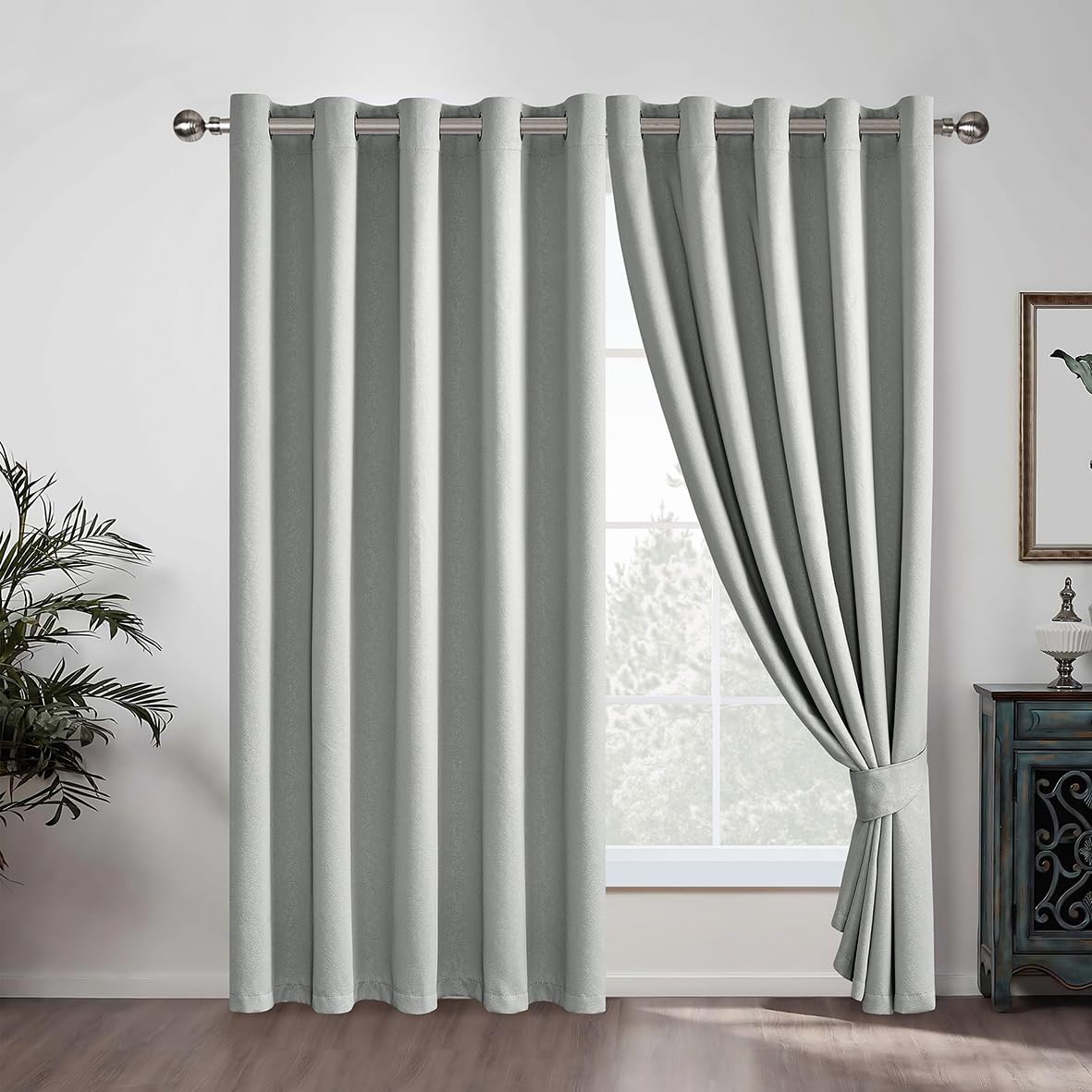 Luxury Embossed Leaf Jacquard Blackout Curtains