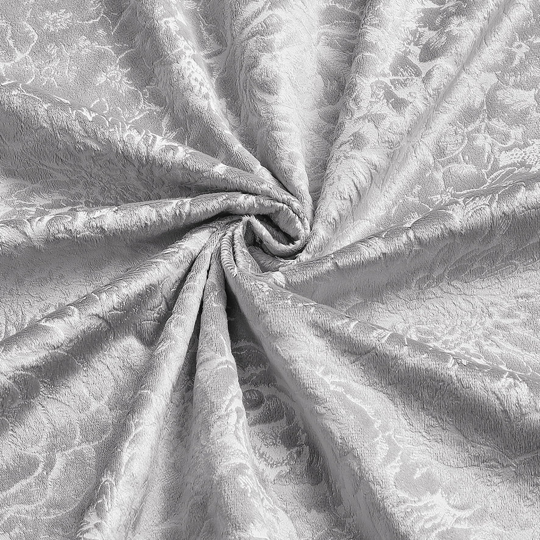 Luxury Floral Jacquard Velvet Curtains – Pair