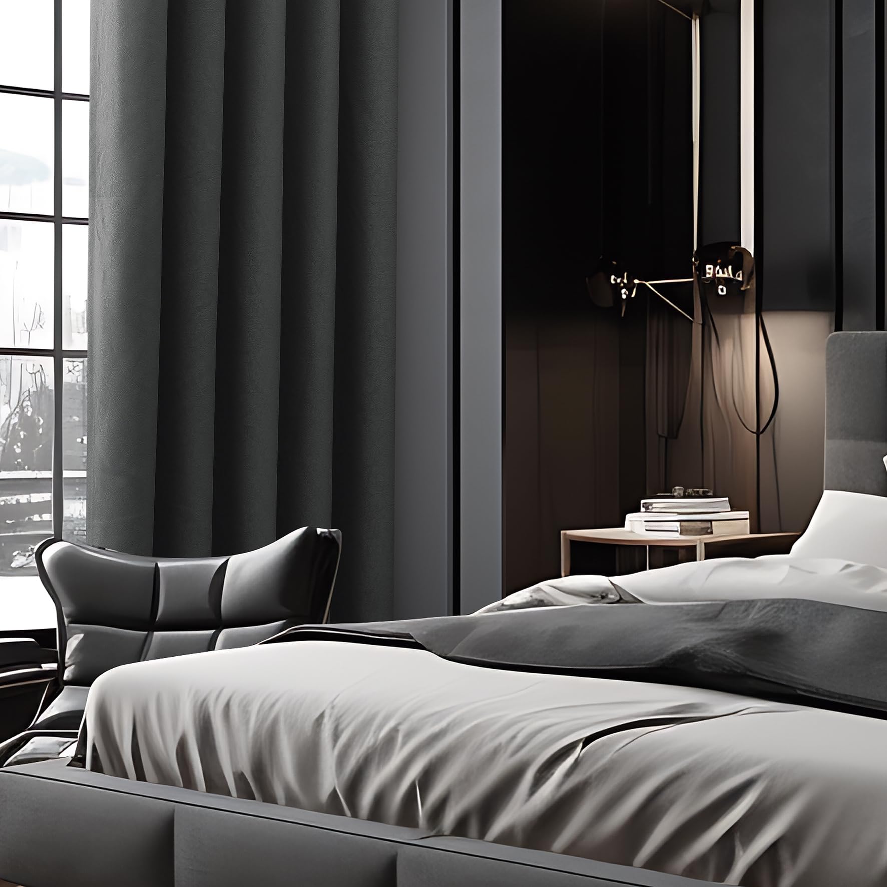 Luxury Embossed Leaf Jacquard Blackout Curtains