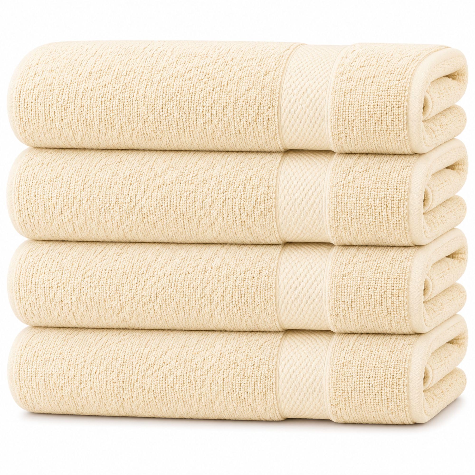 Luxury 100% Egyptian Cotton Towel Set – Beige, Super Soft & Quick-Dry
