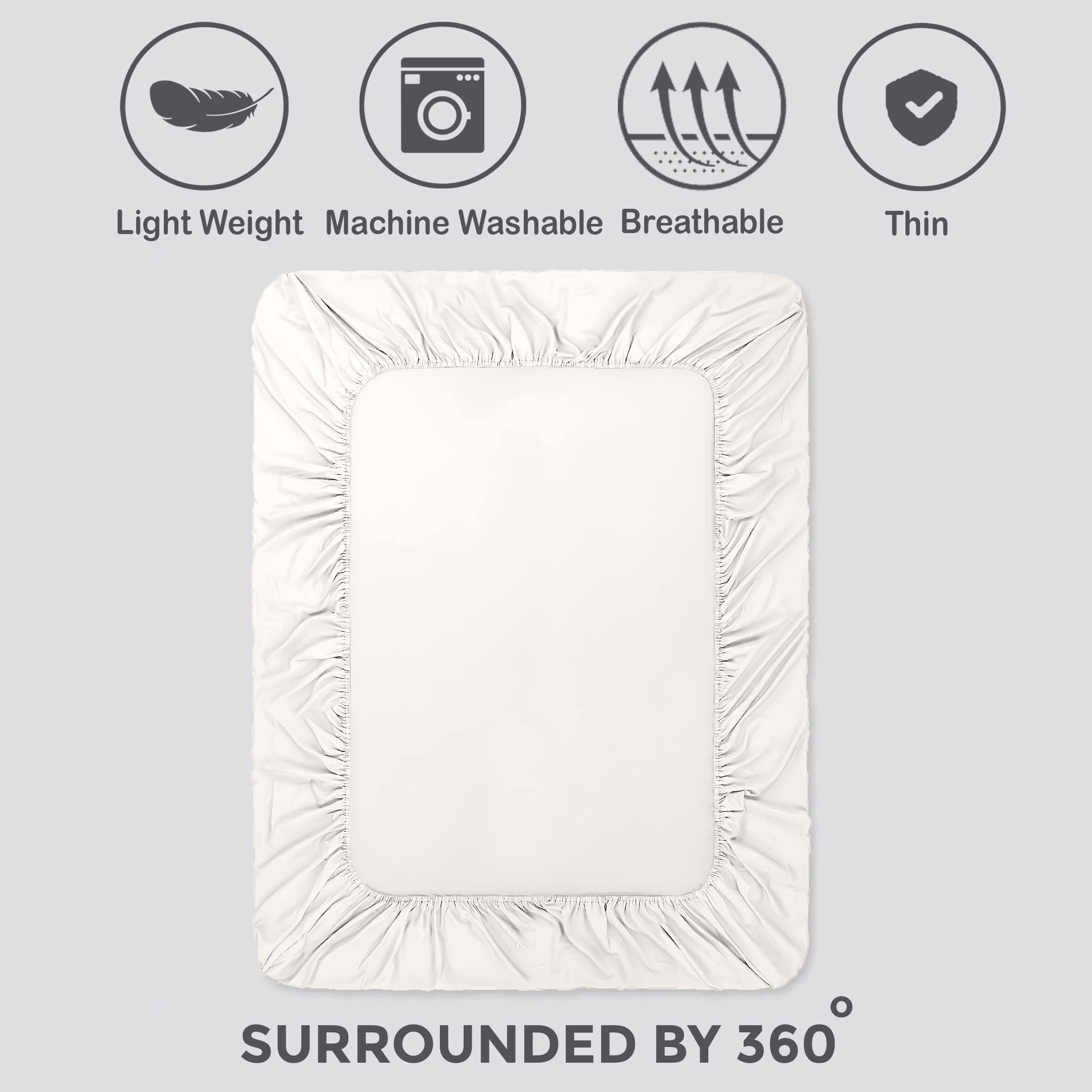 Premium 25cm Deep Microfiber Fitted Sheet