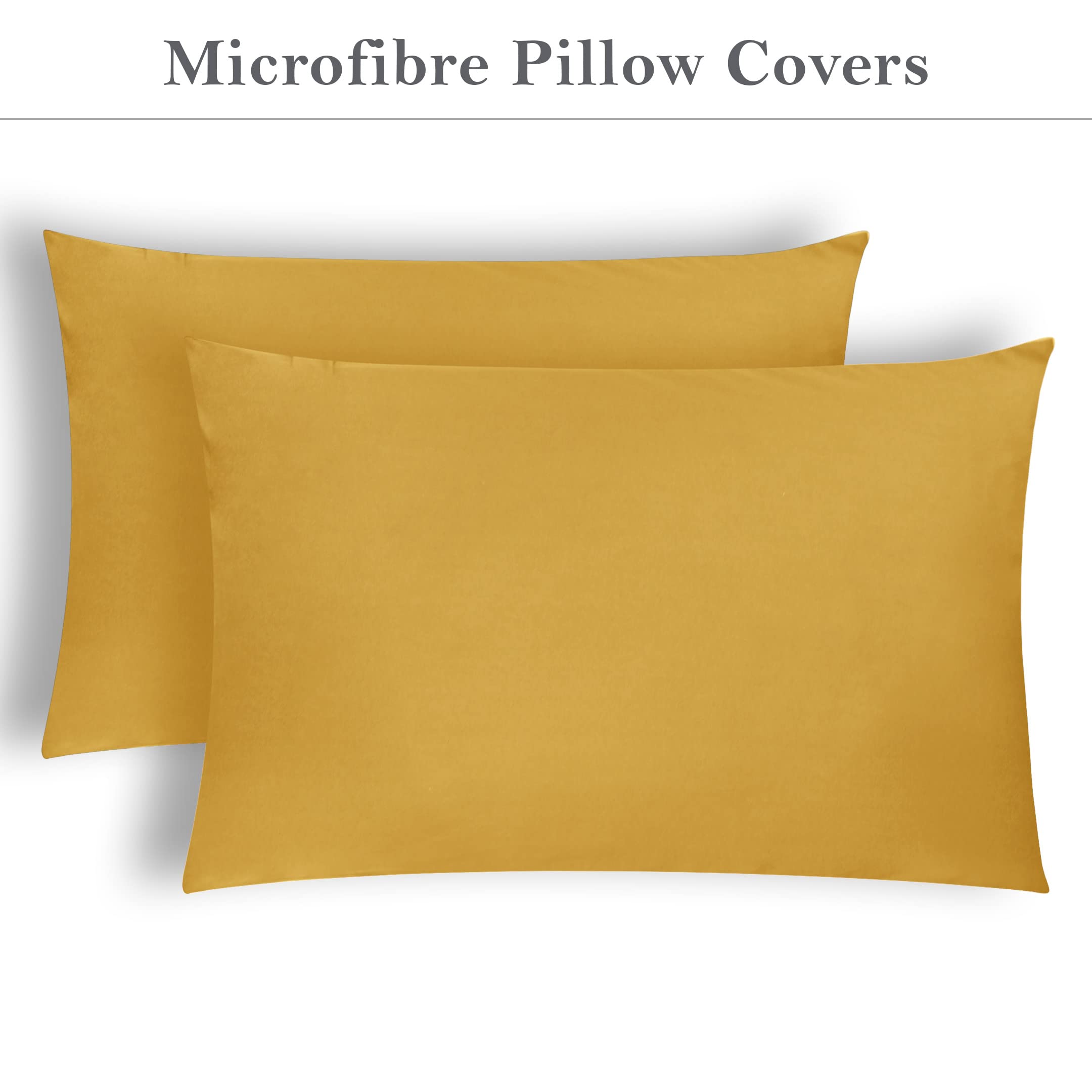 Premium Brushed Microfibre Pillowcases – Set of 2
