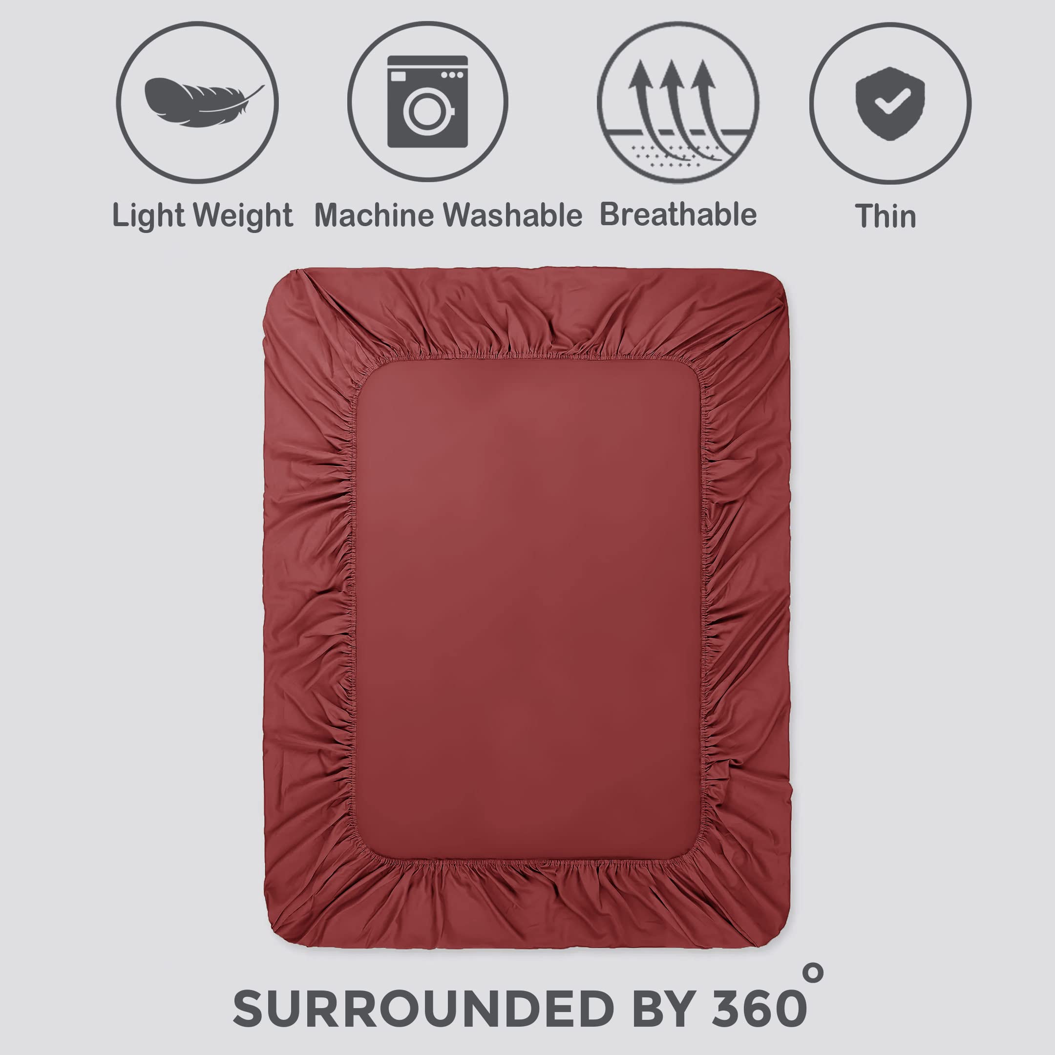Premium 25cm Deep Microfiber Fitted Sheet