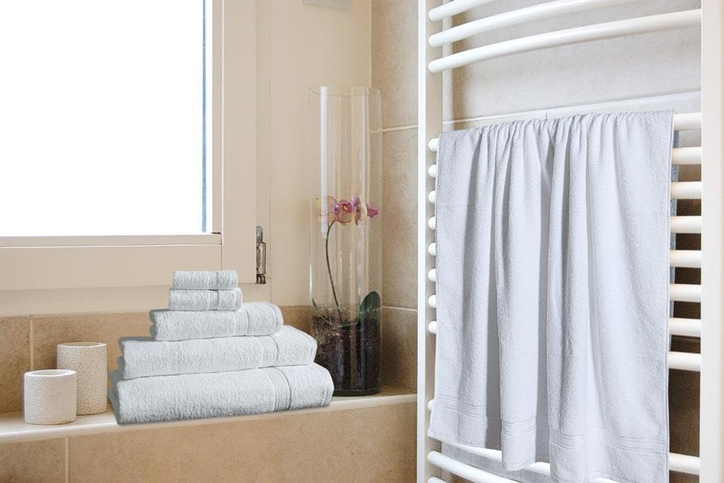 Opulent Dreams 100% Egyptian Cotton Towel Sets – Soft, Absorbent, Quick-Dry – Includes Bath Sheets, Bath Towels, Hand Towels – Luxuriously Easy to Wash - Opulent Dreams