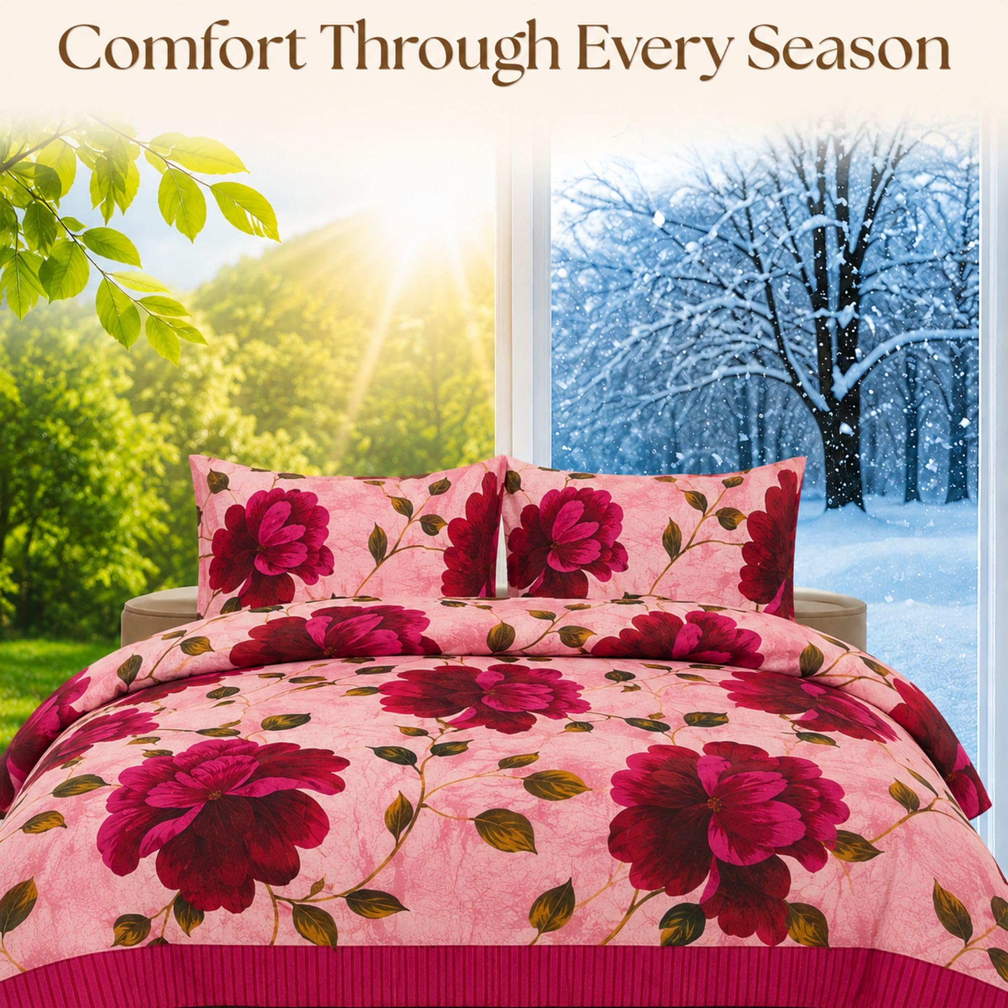 Living Luxury Complete Duvet & Bedding Set – 4pc