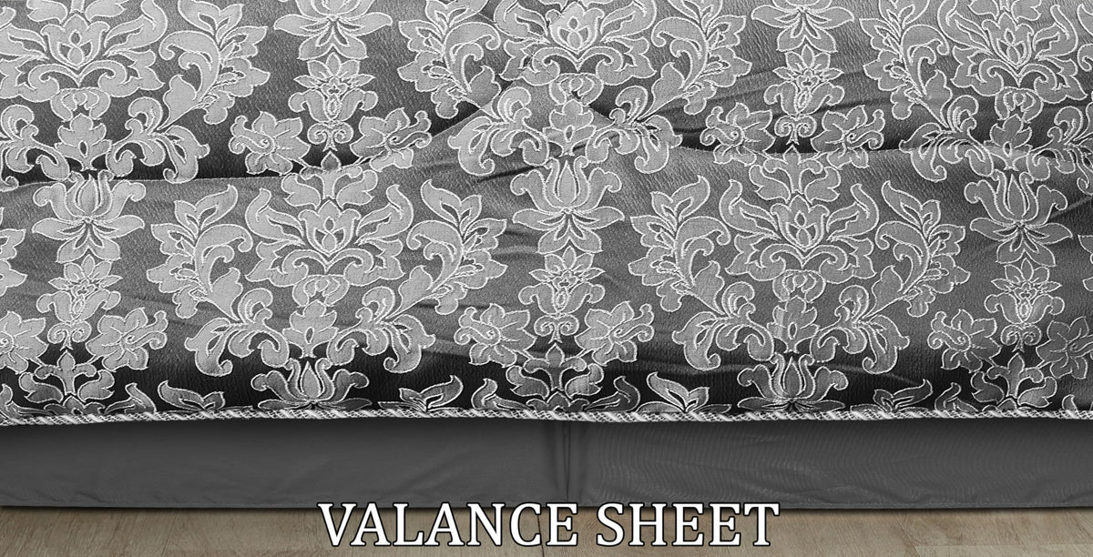 Living Luxury Jacquard Floral Comforter Set – 7pc